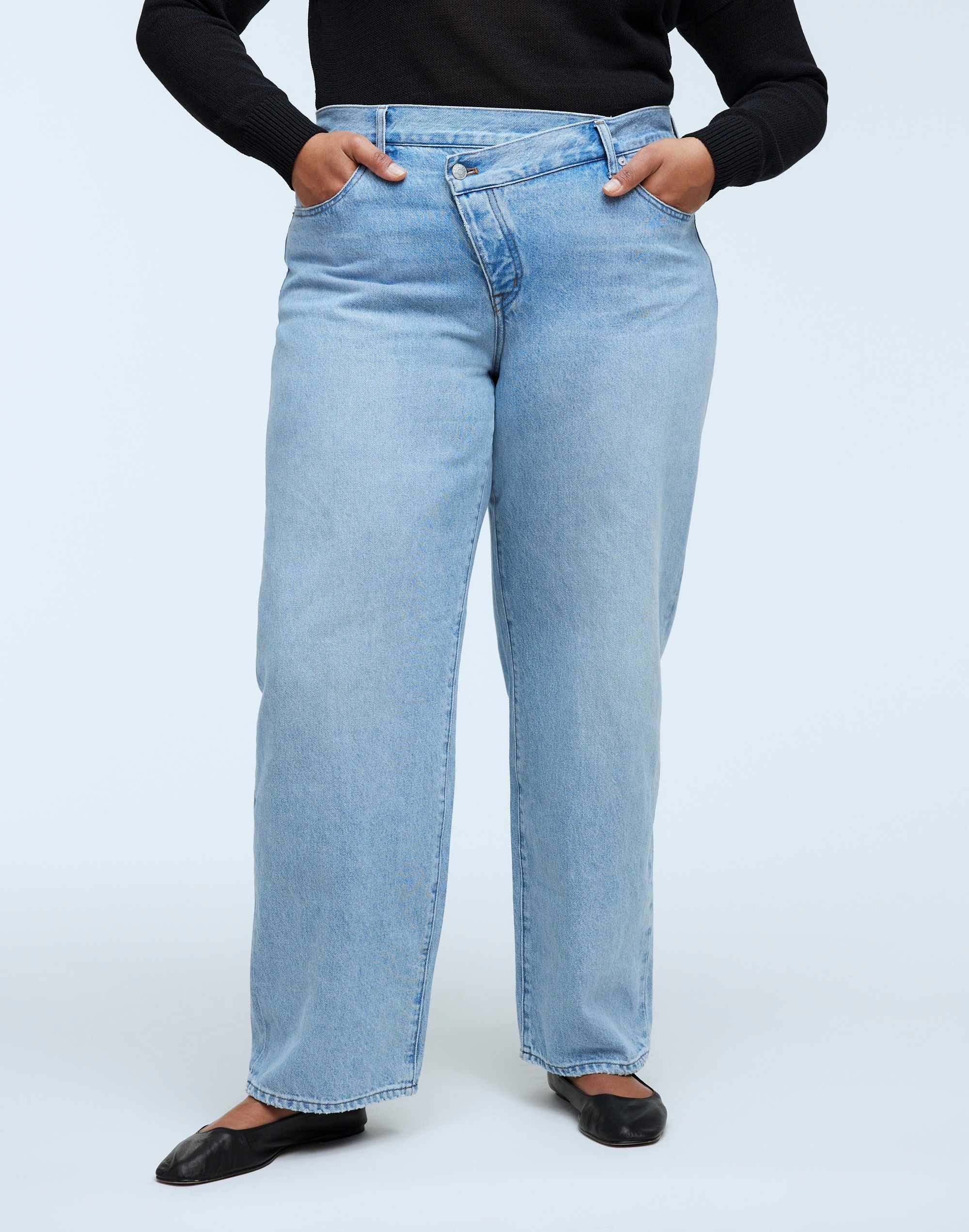 Plus Low-Slung Straight Jeans Sevilla Wash: Cross-Tab Edition