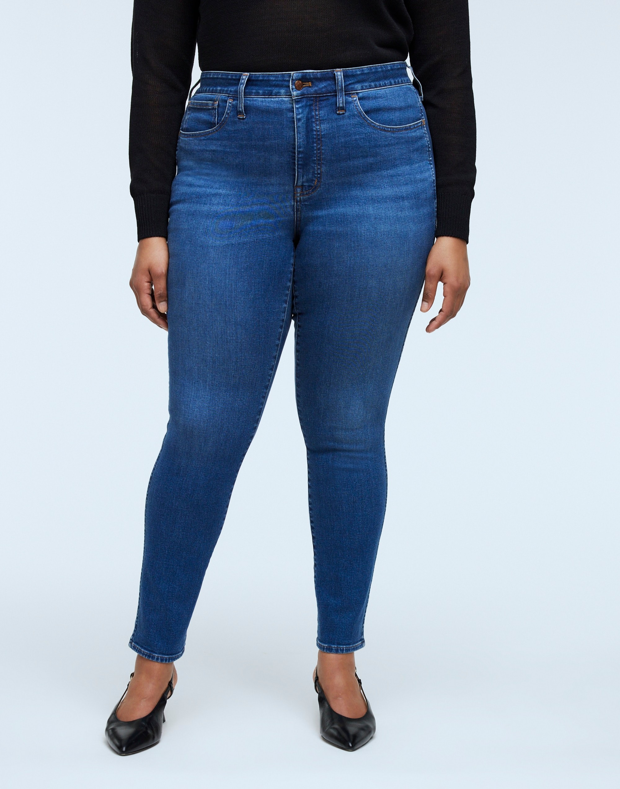 Plus Curvy 10" High-Rise Roadtripper Authentic Skinny Jeans Faulkner Wash