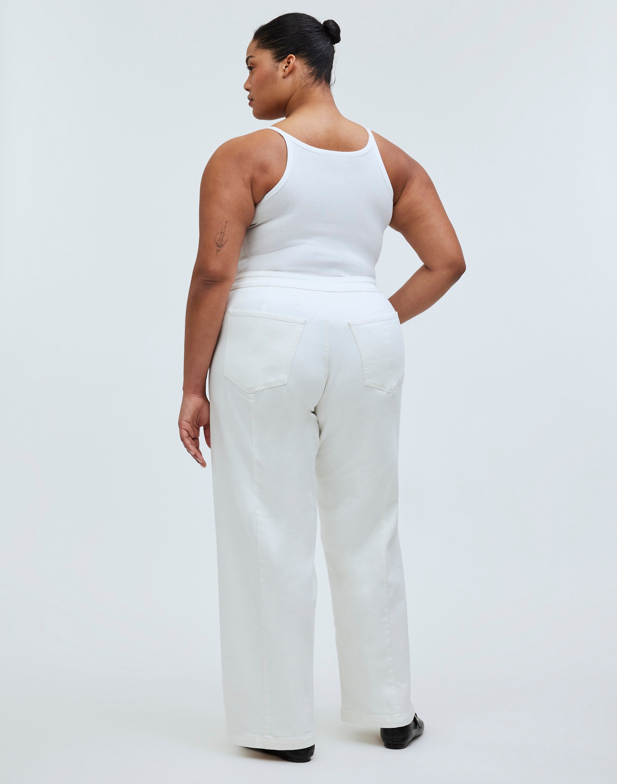 The Plus Curvy Emmett Wide-Leg Jean Tile White: Welt Pocket Edition | Madewell