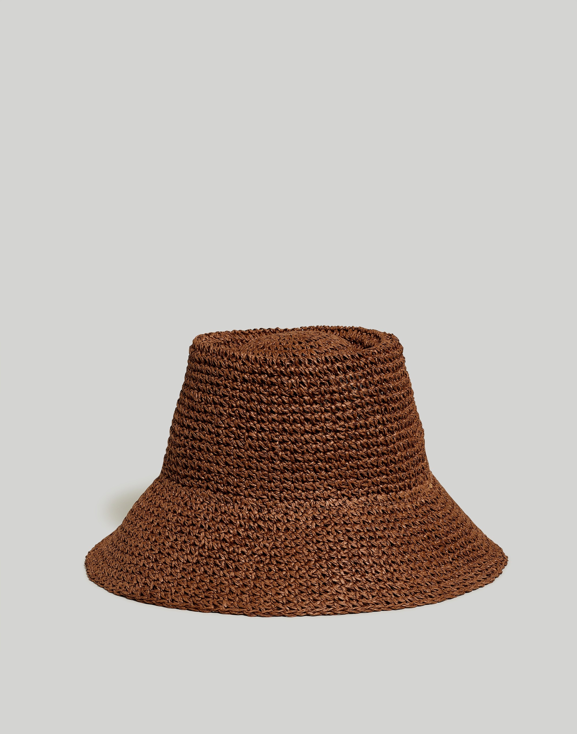 Mw Lantern Straw Hat In Chocolate Raisin