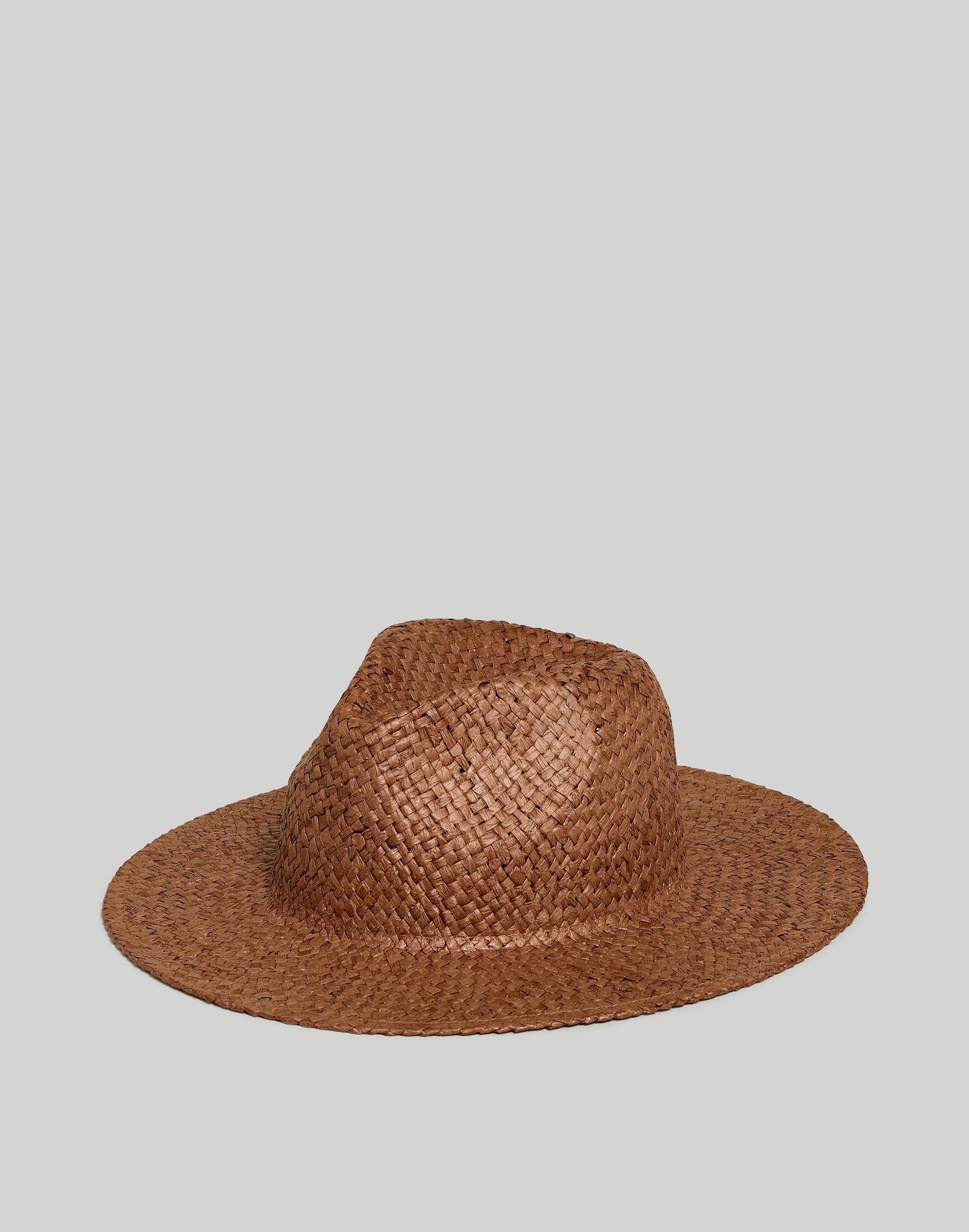 Mw Woven Straw Hat In Chocolate Raisin