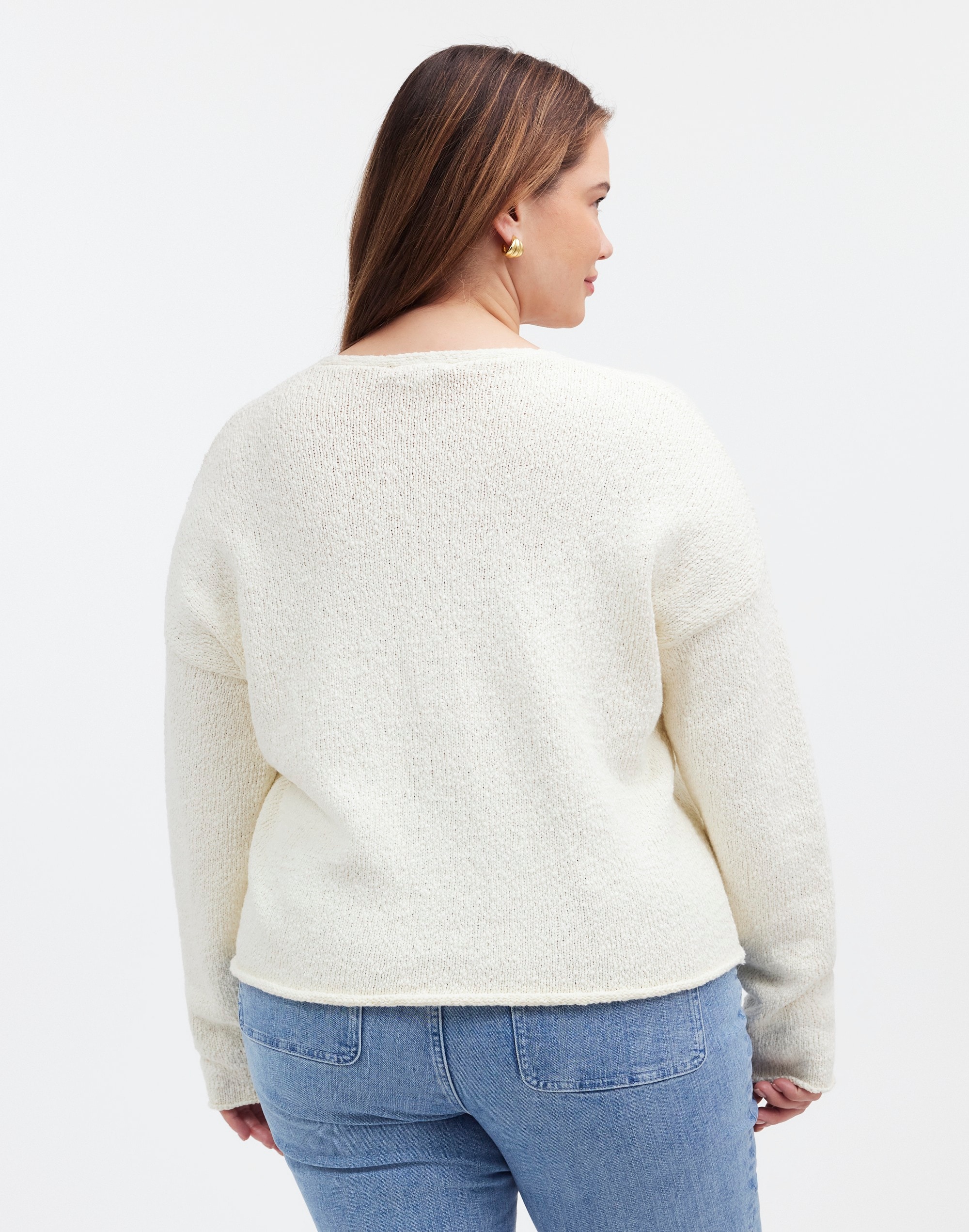 Plus Deep-V Boxy Sweater