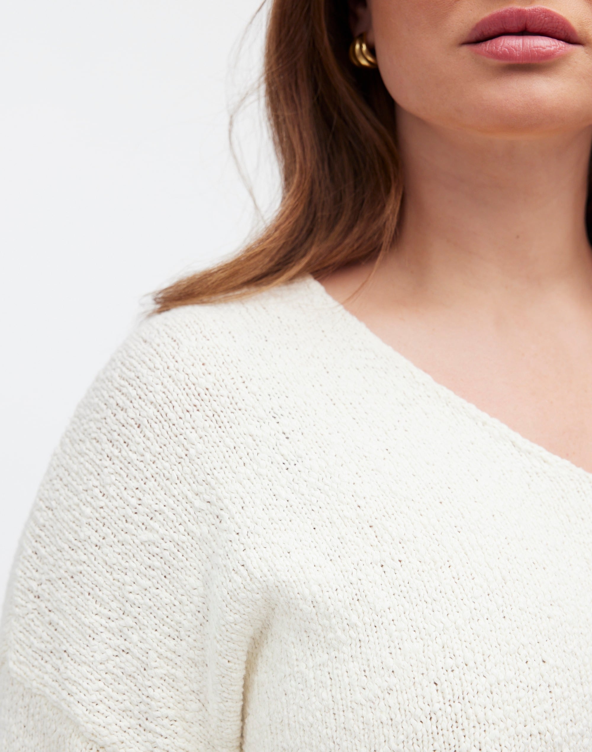 Plus Deep-V Boxy Sweater