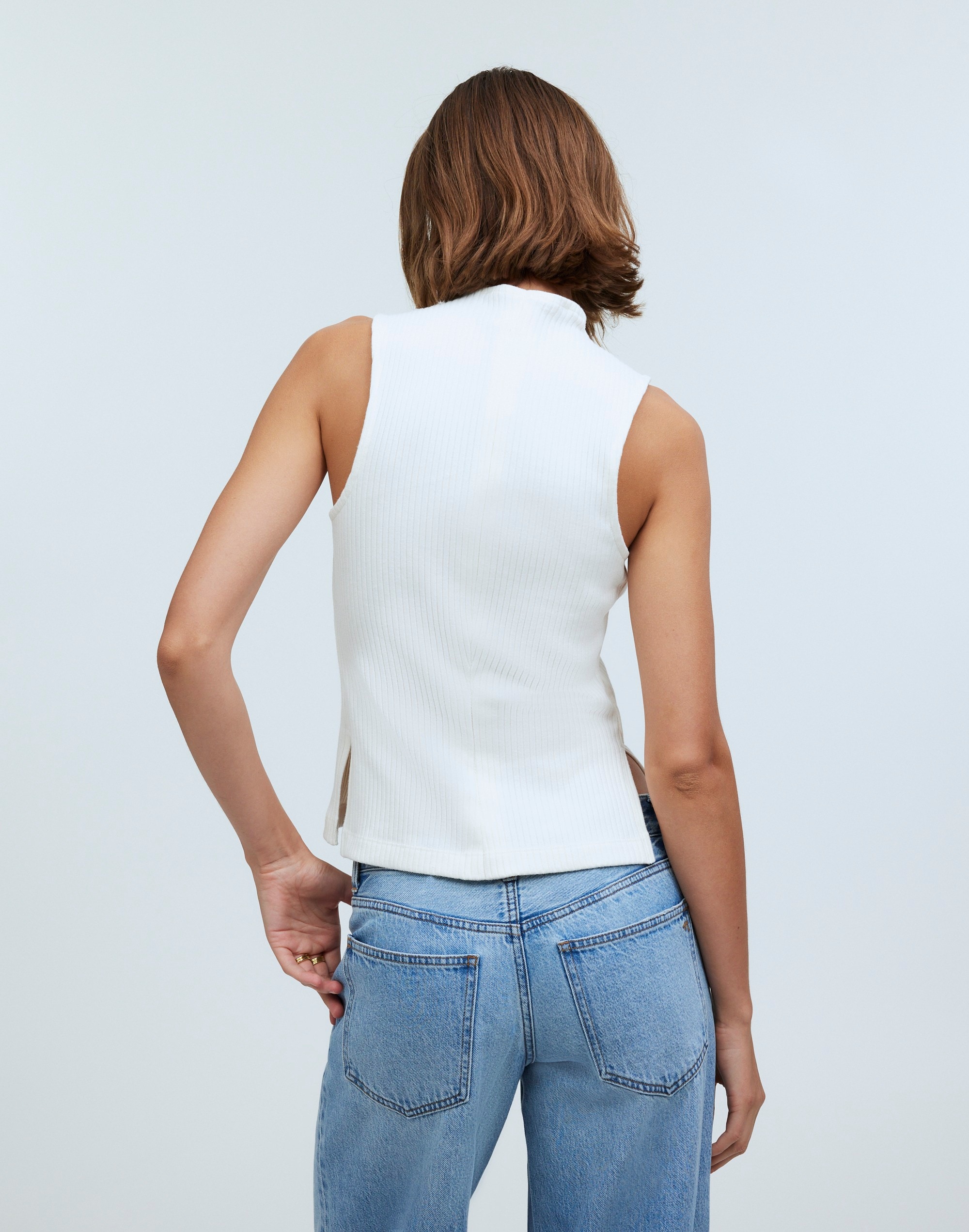 Side-Slit Mockneck Tank | Madewell