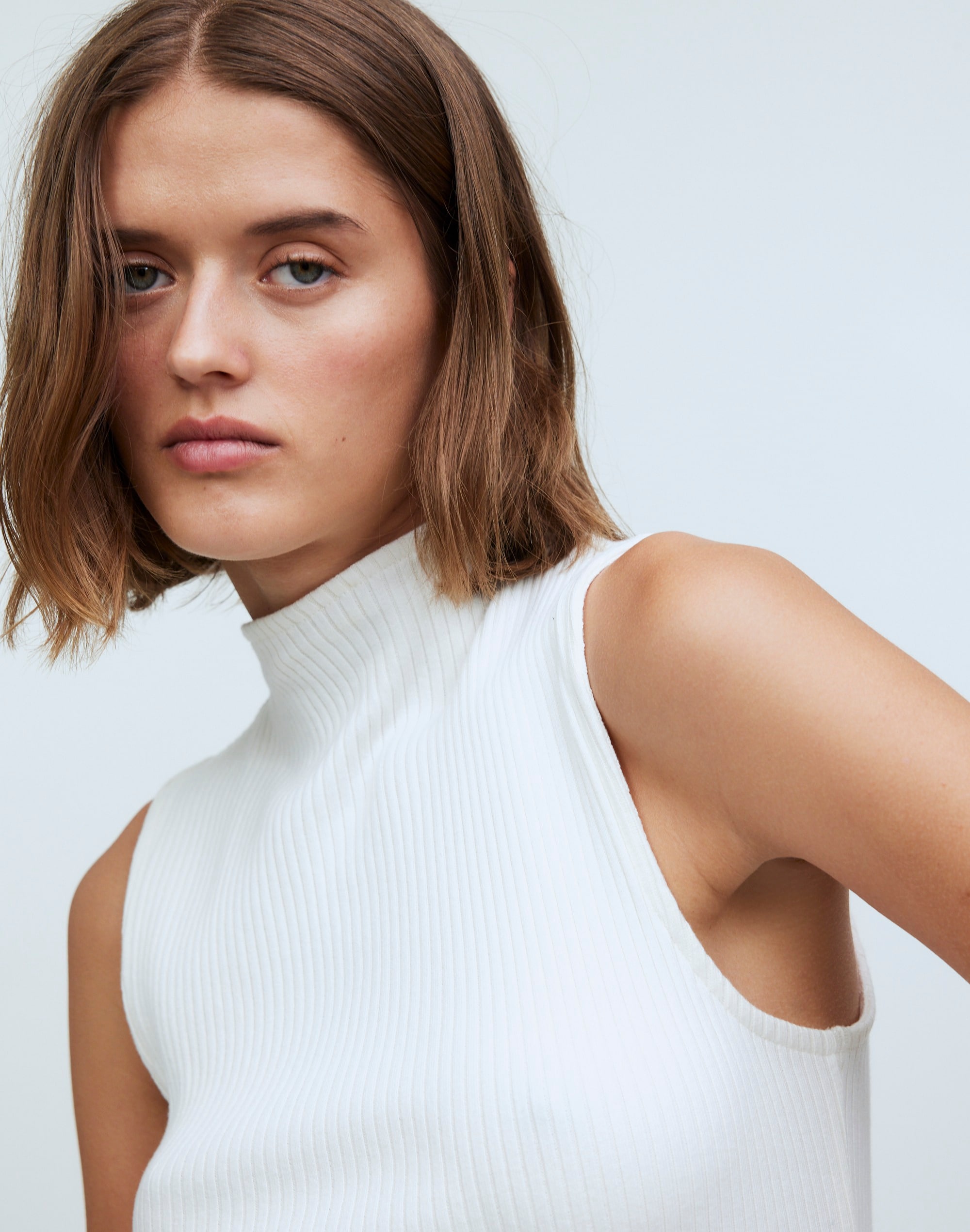 Side-Slit Mockneck Tank | Madewell