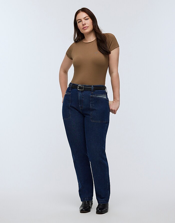 NWOT Women Madewell long sleeve T-shirt one piece Body Suit size XL