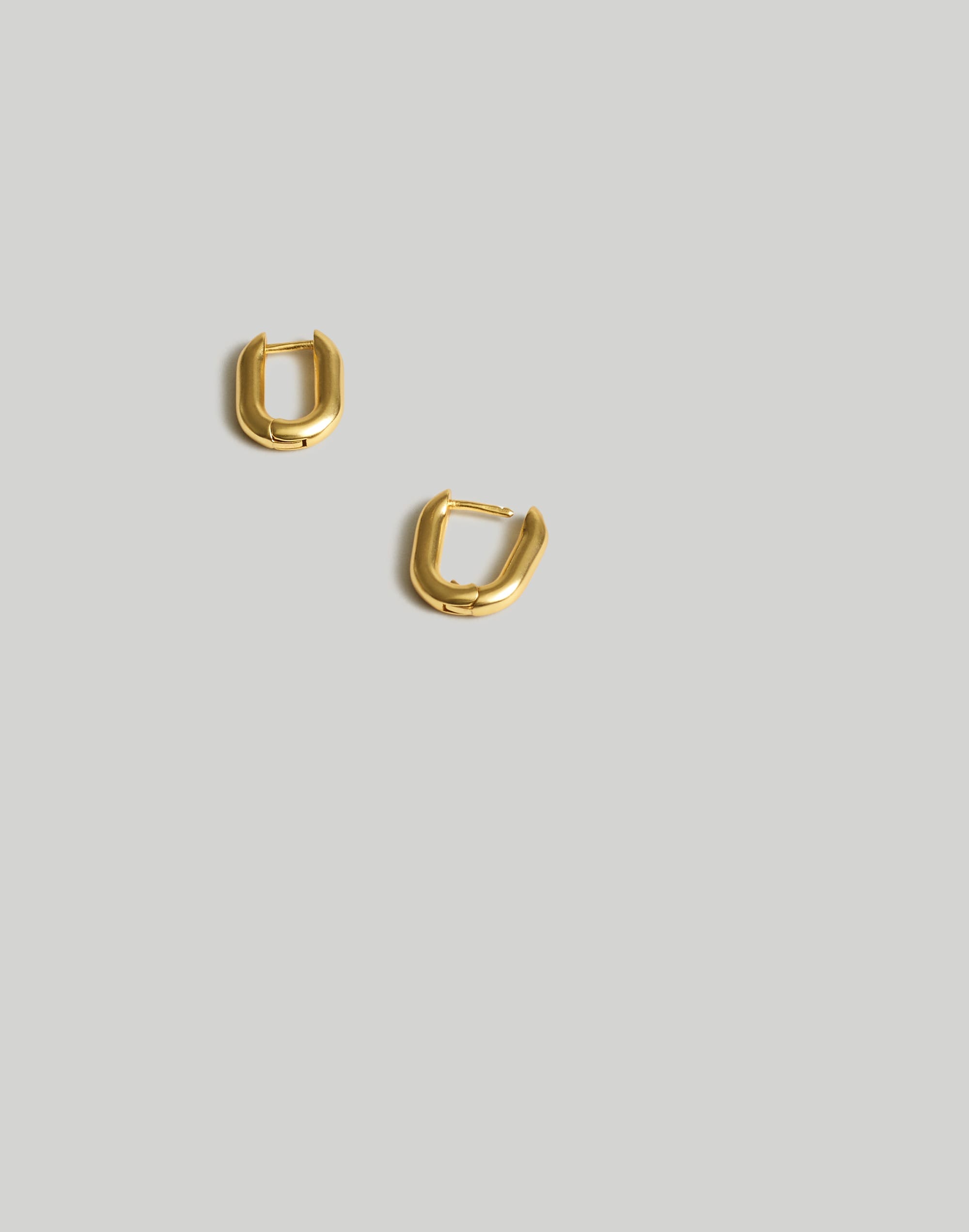 Mw Carabiner Mini Hoop Earrings In Vintage Gold