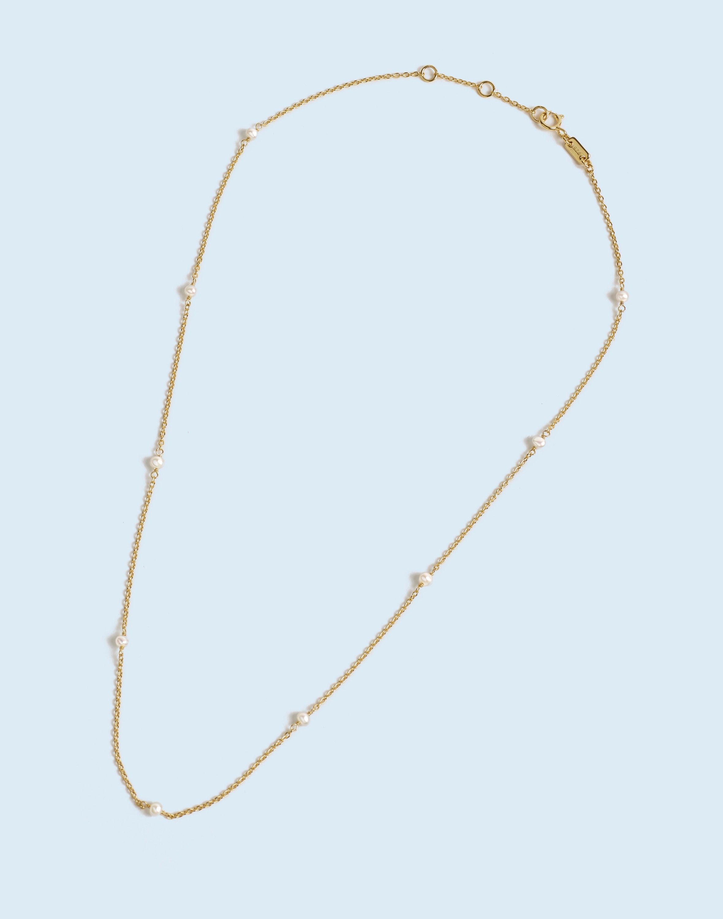 Demi-Fine Freshwater Pearl Station Necklace