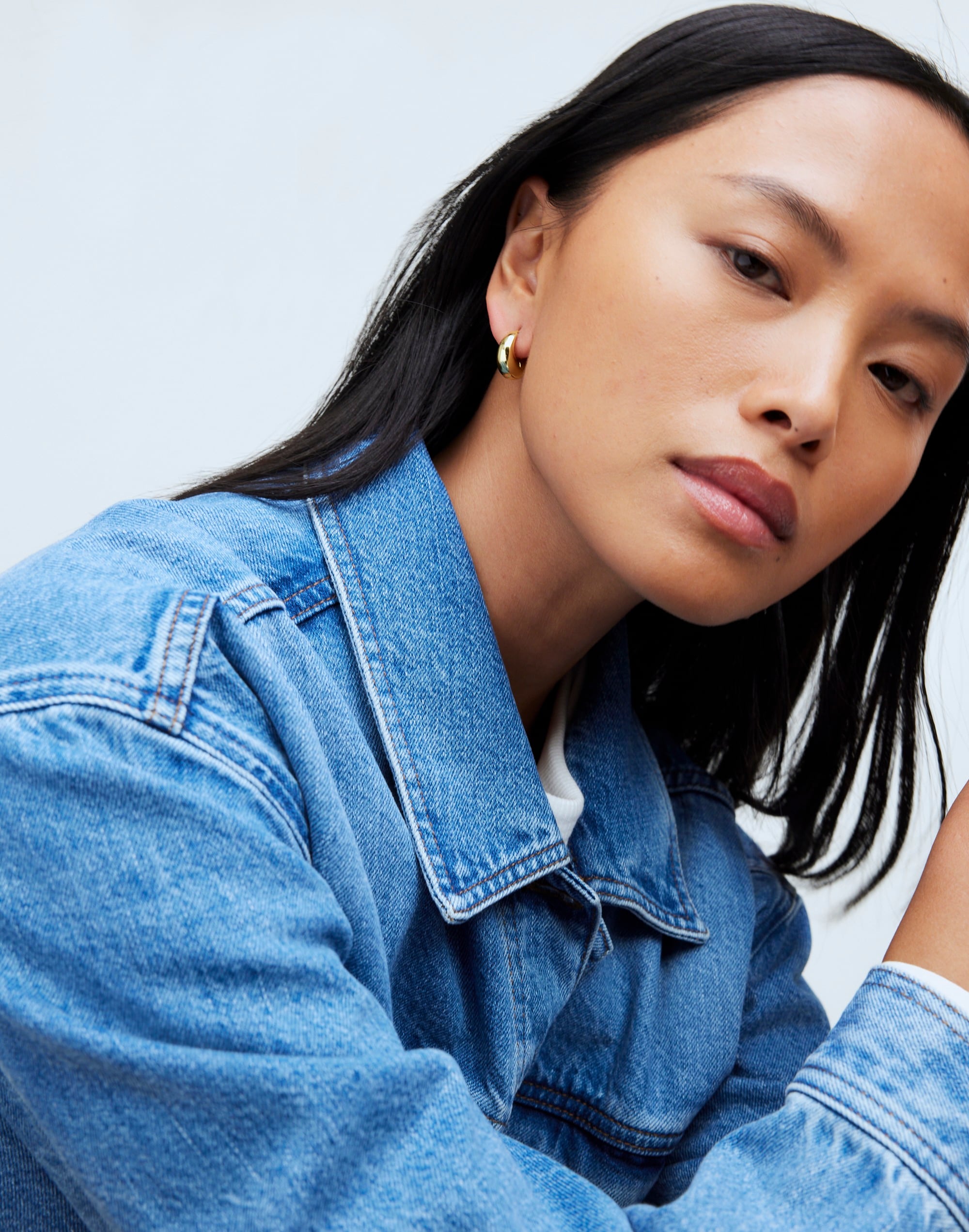 Demi-Fine Puffy Hoop Earrings | Madewell