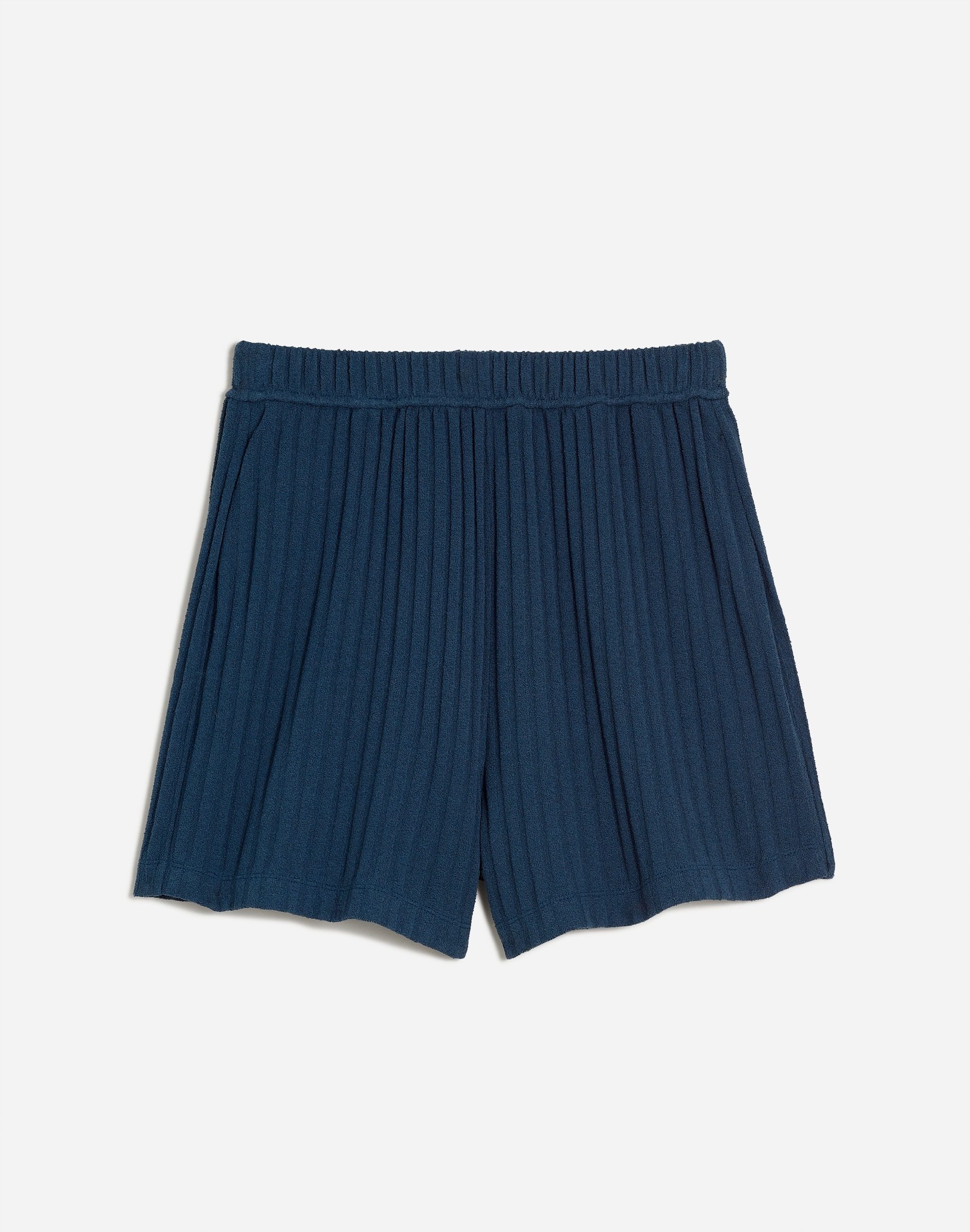Bouclé Ribbed Pull-On Shorts