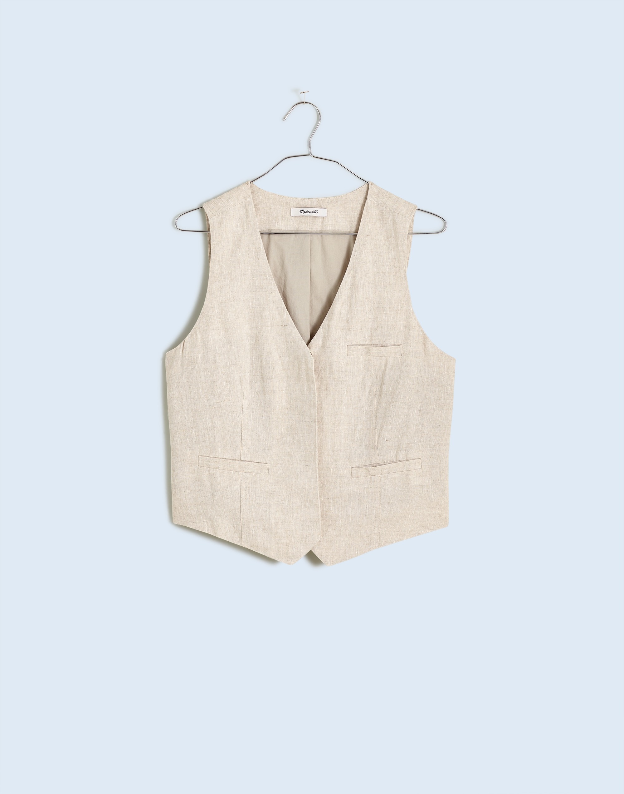 Single-Breasted Vest 100% Linen | Madewell