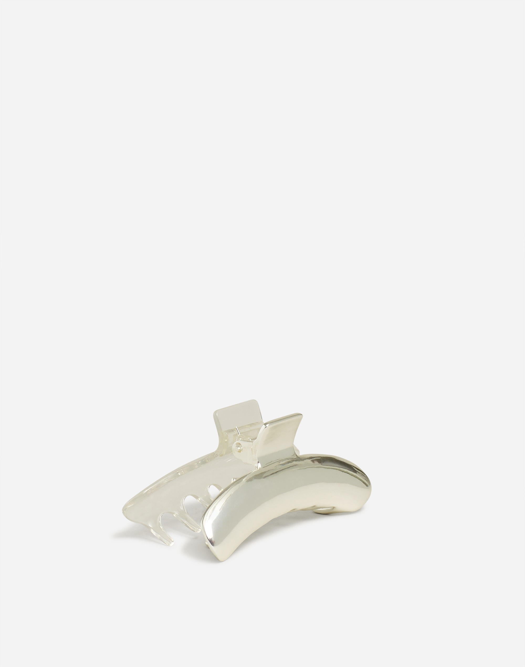 Transparent Metallic Medium Claw Hair Clip | Madewell