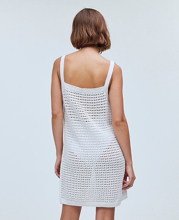 Crochet Cutaway Cover-Up Midi Dress