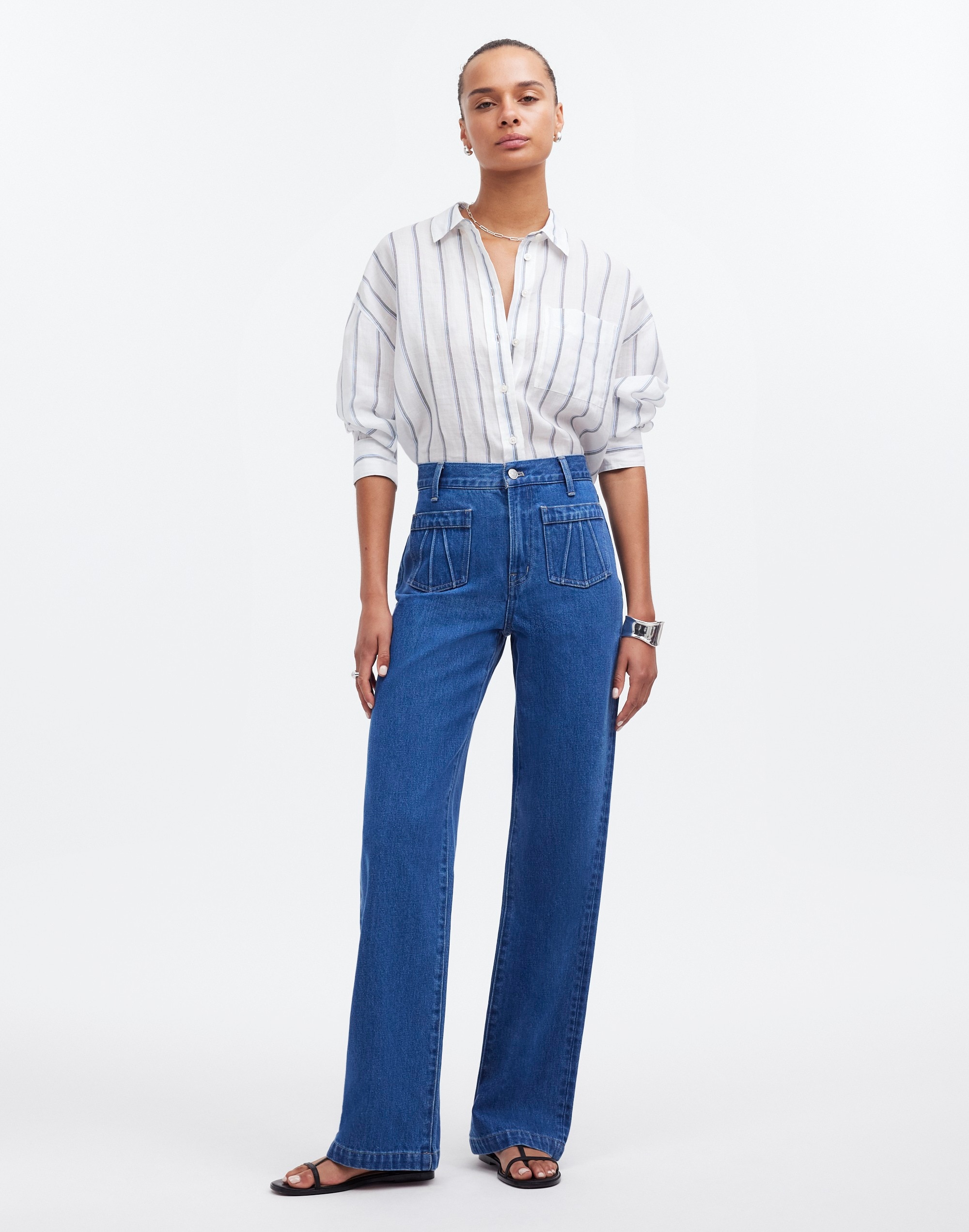 Mw The Perfect Vintage Wide-leg Jean In Lape Wash