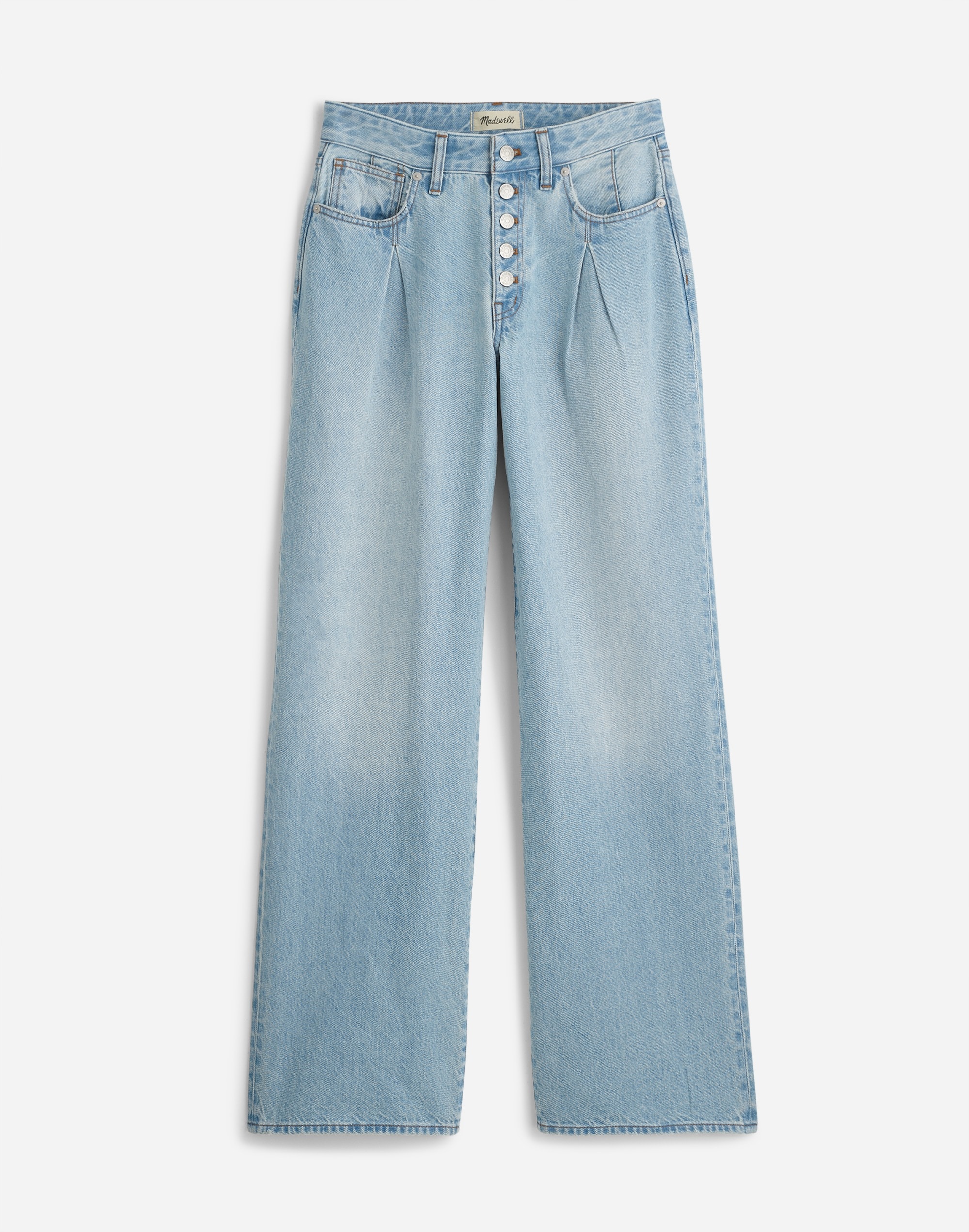 Superwide-Leg Jeans Cather Wash: Button-Front Edition