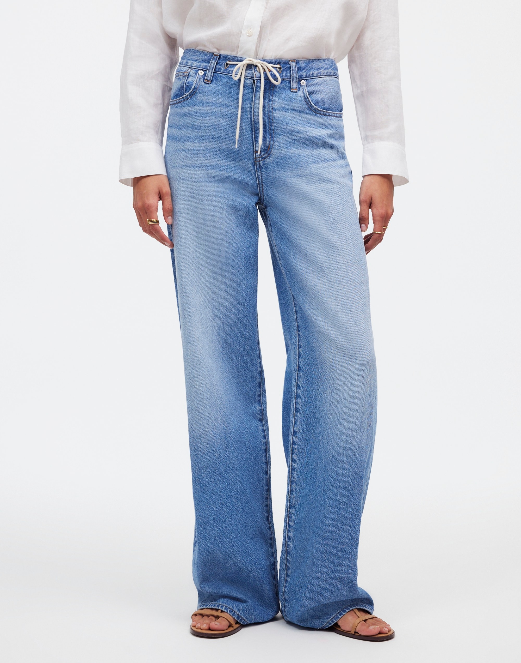 Superwide-Leg Jeans Hambley Wash: Drawstring Edition