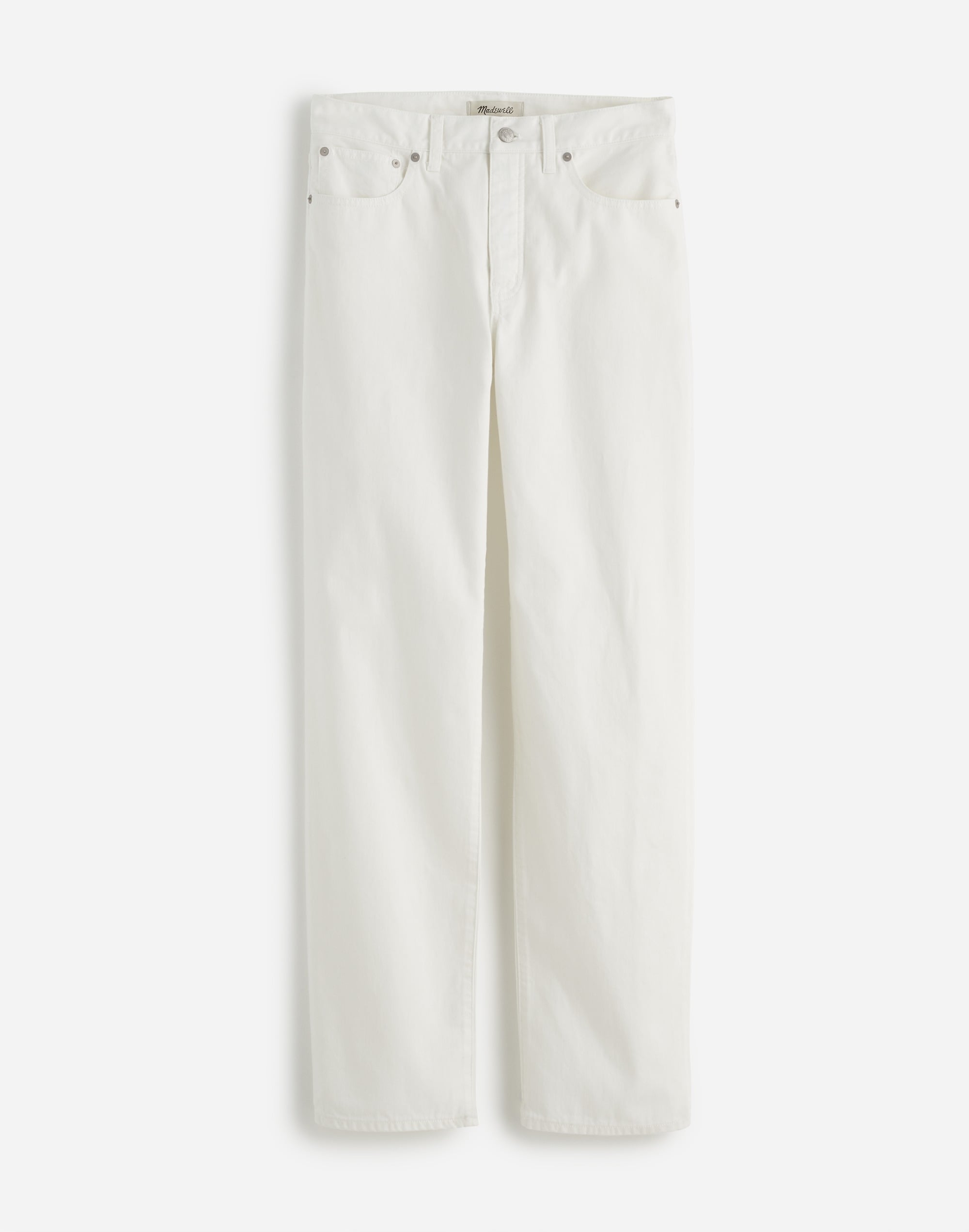 Low-Slung Straight Jeans Tile White