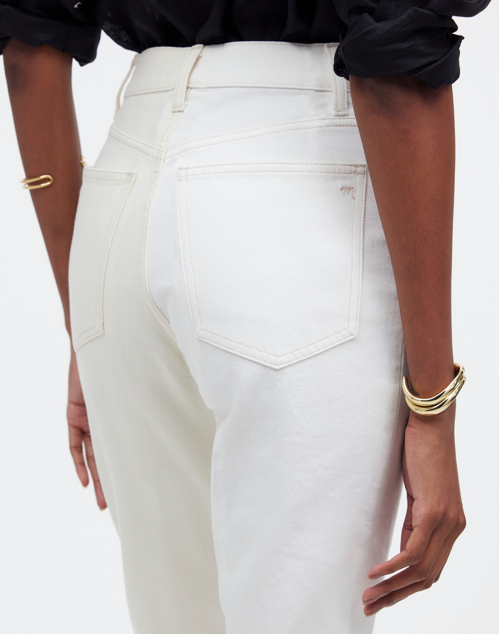 The '90s Straight Jean Pure White + Vintage Canvas: Pieced Edition