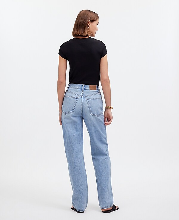 Baggy Straight Jeans in Paxton Wash: Button-Front Edition