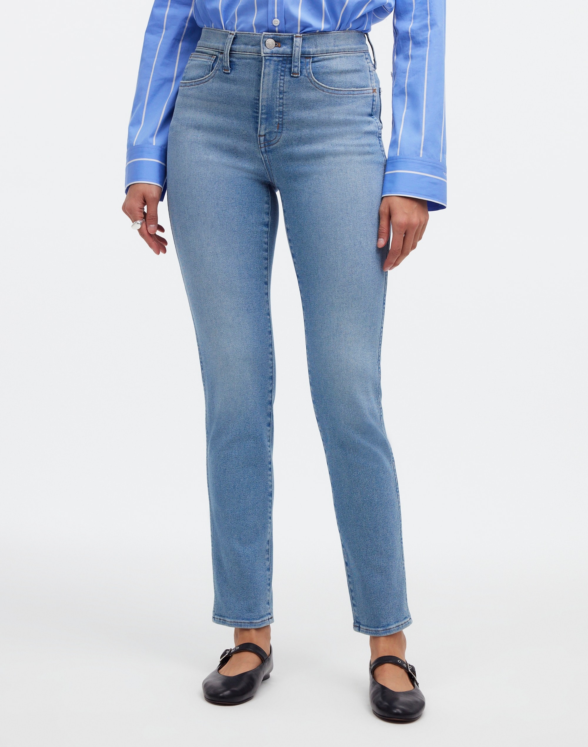 High-Rise Stovepipe Jeans Carey Wash