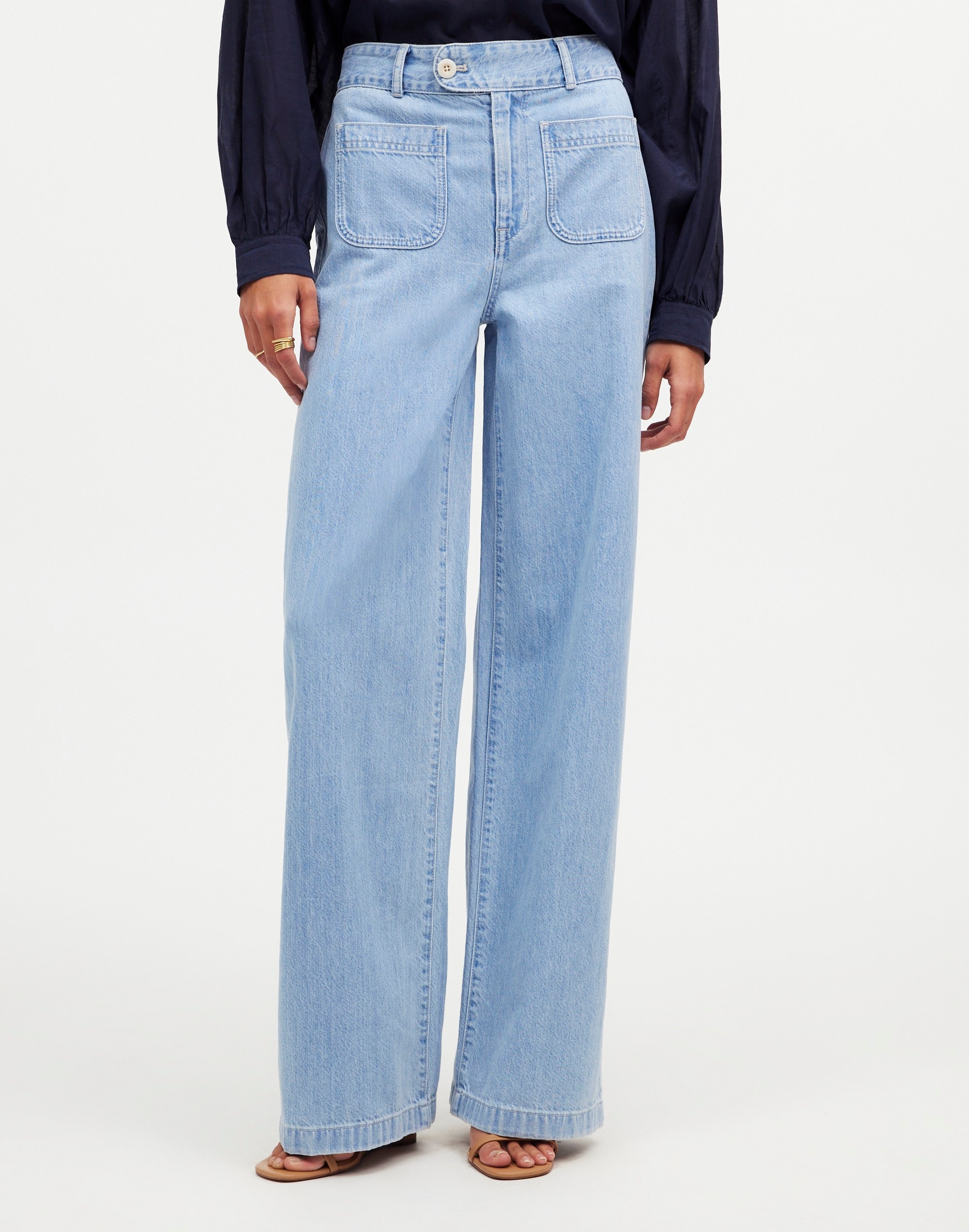 Baggy Straight Jeans Bellridge Wash: Patch Pocket Edition | Madewell