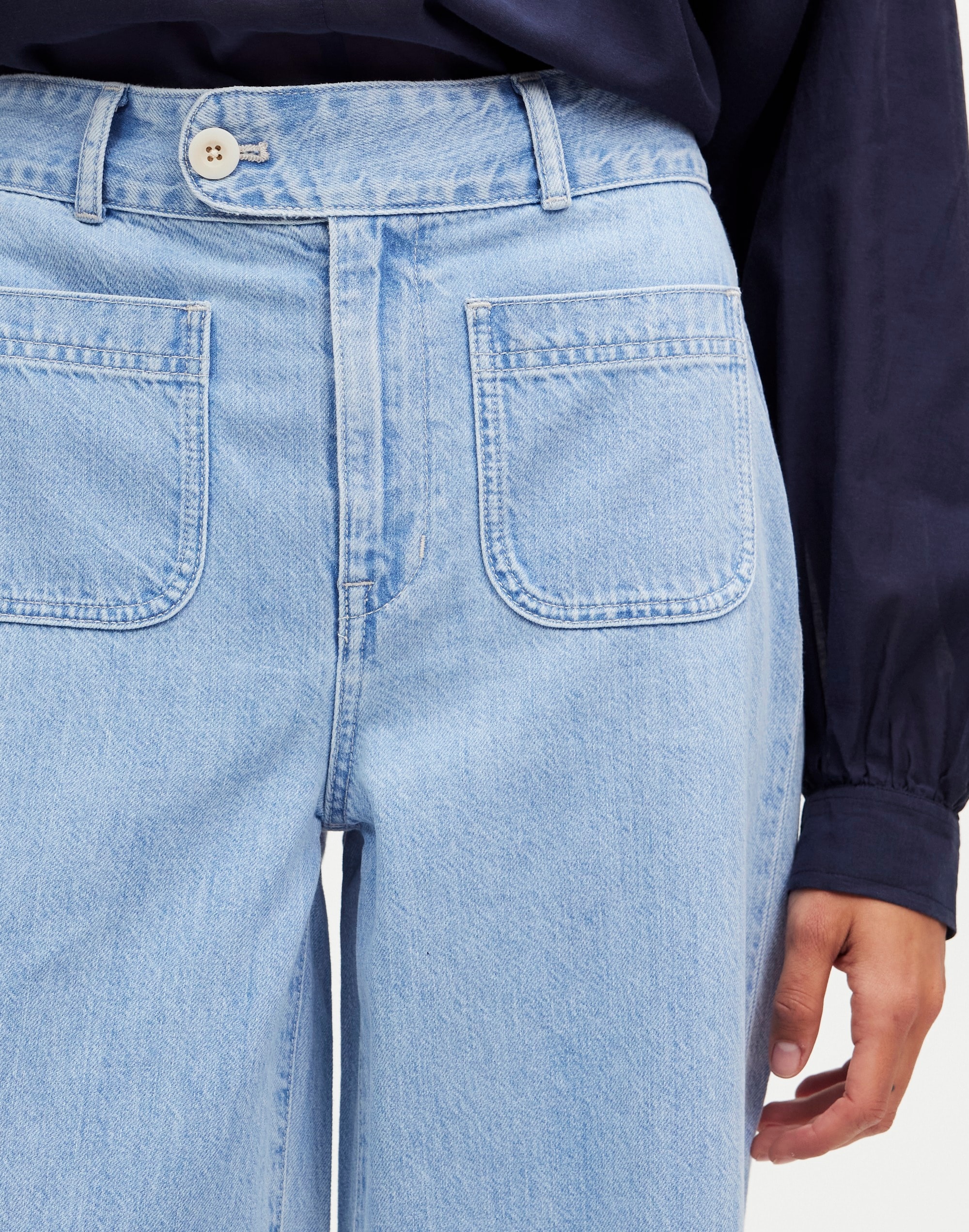 Baggy Straight Jeans Bellridge Wash: Patch Pocket Edition | Madewell