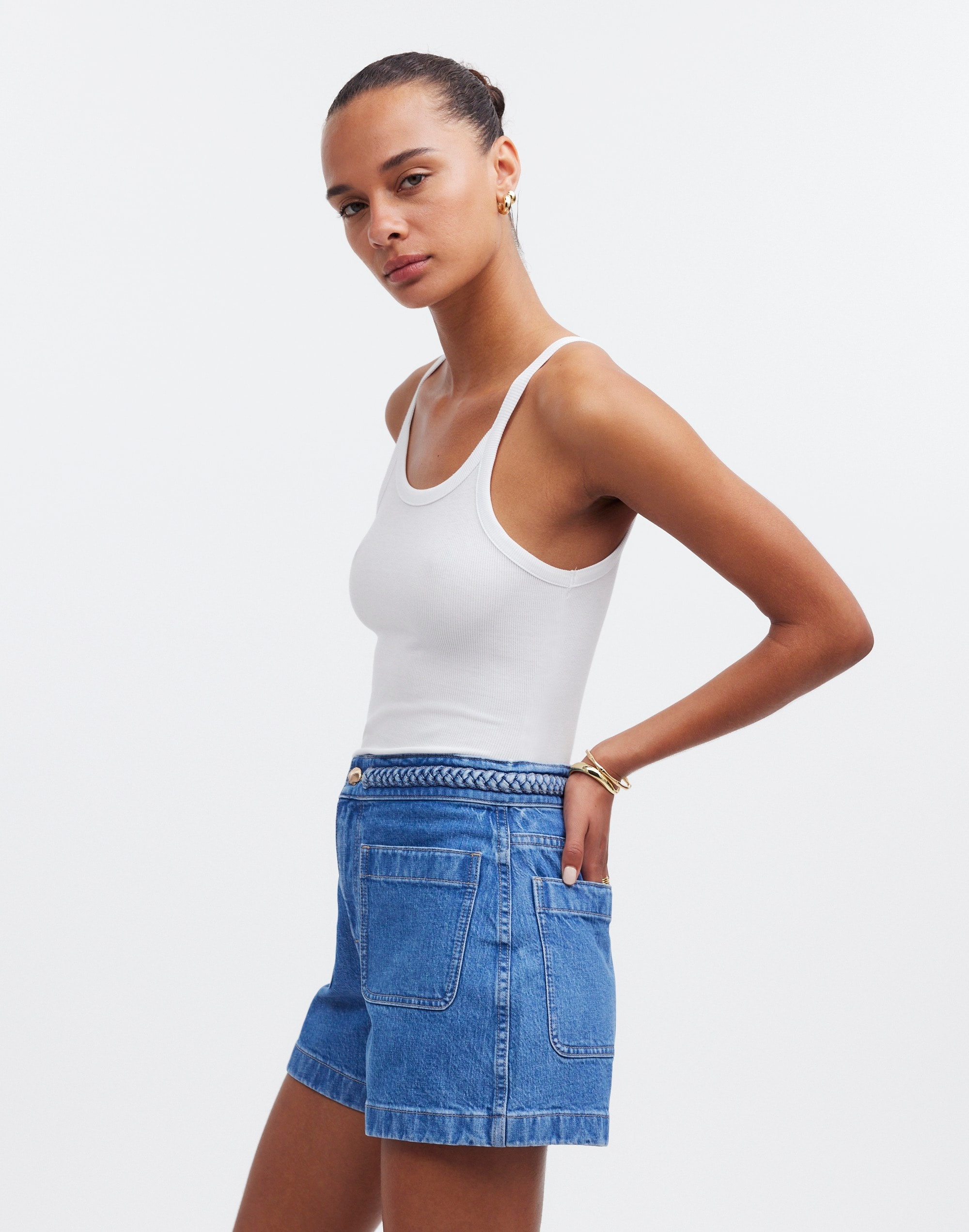 Madewell x Lisa Says Gah! The Denim Emmett Short: Patch Pocket Edition