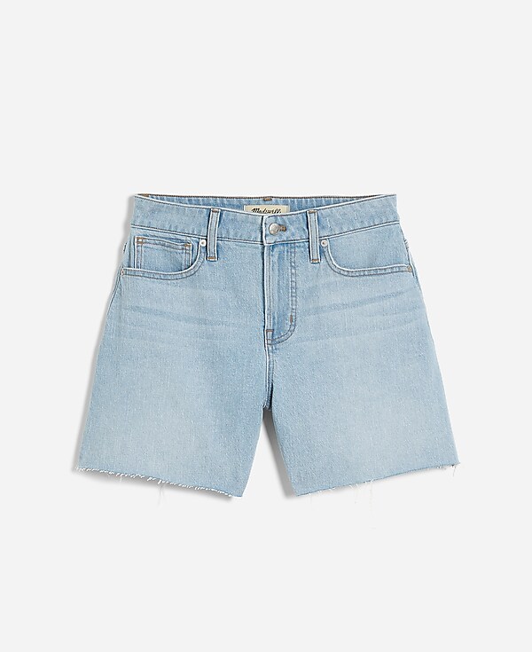 The Curvy Perfect Vintage Jean Short in Fitzgerald Wash: Raw Hem Edition