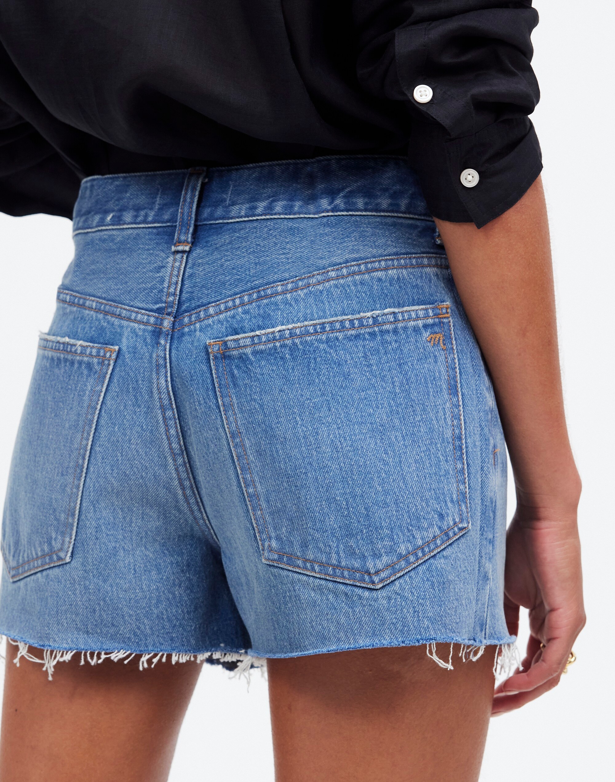 Relaxed Denim Shorts Kelton Wash: Raw-Hem Edition | Madewell