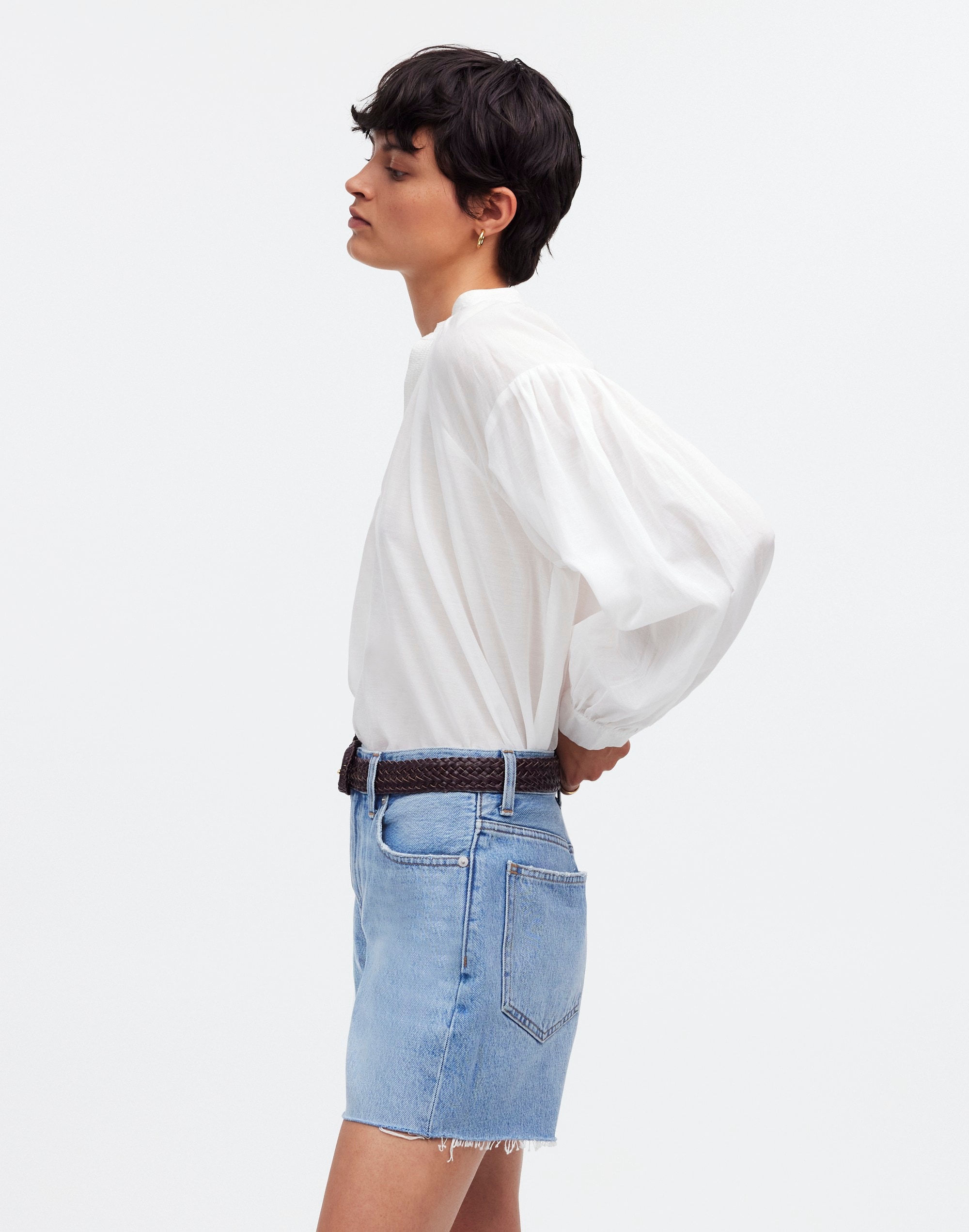 The Perfect Vintage Mid-Length Jean Short Maplehurst Wash: Raw-Hem Edition | Madewell