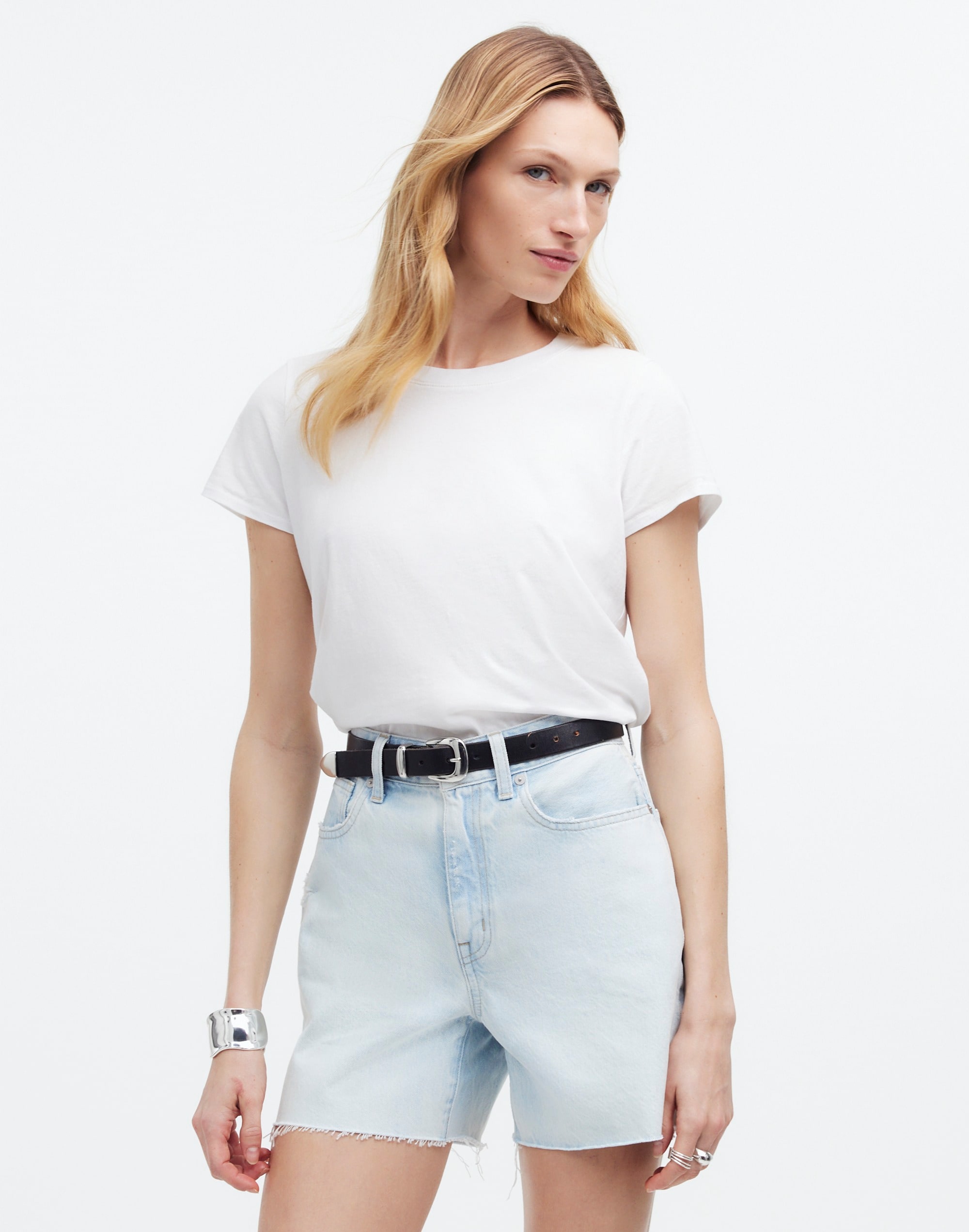 The '90s Mid-Length Jean Short Pearlman Wash