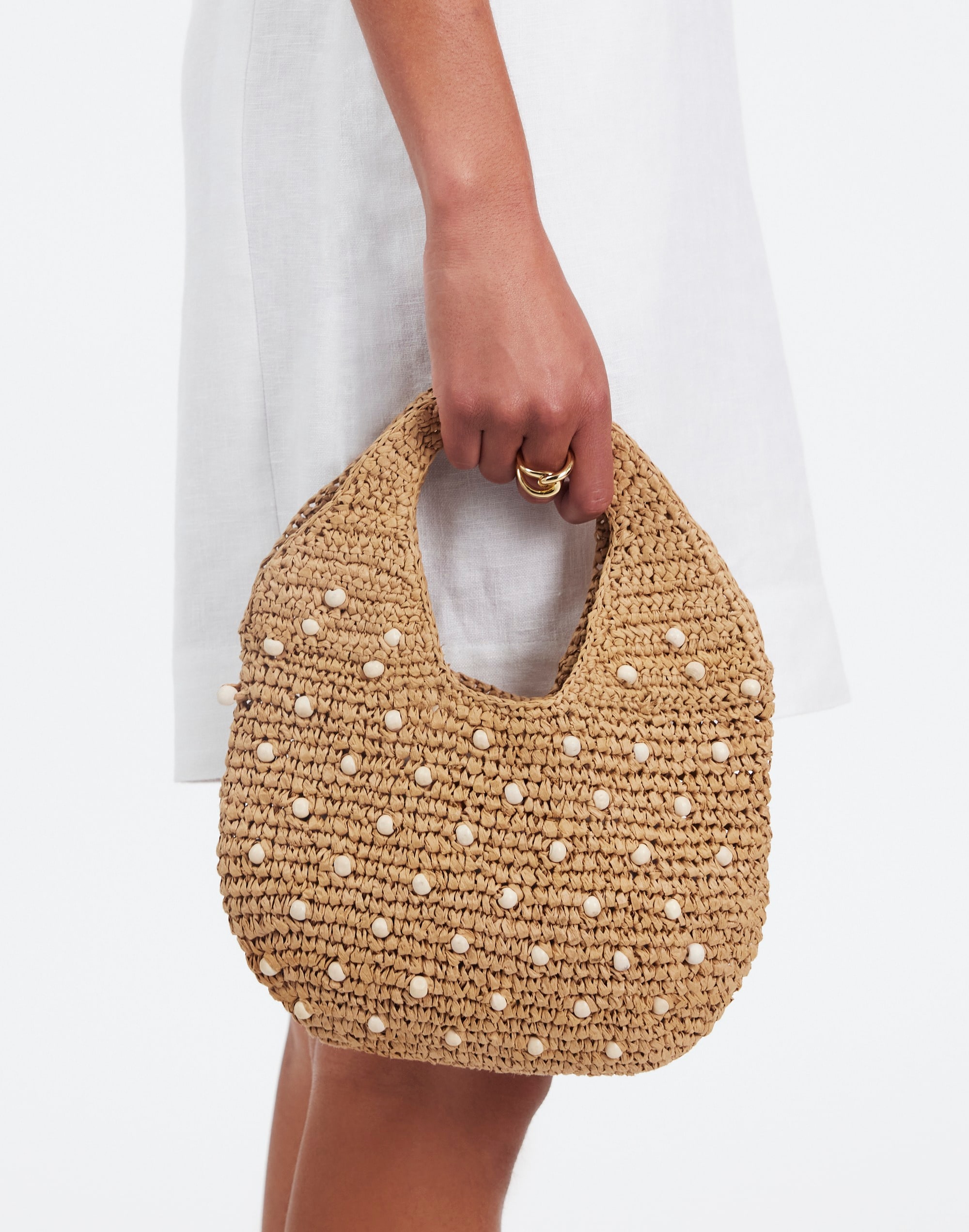 The Micro Bag in Embellished Straw