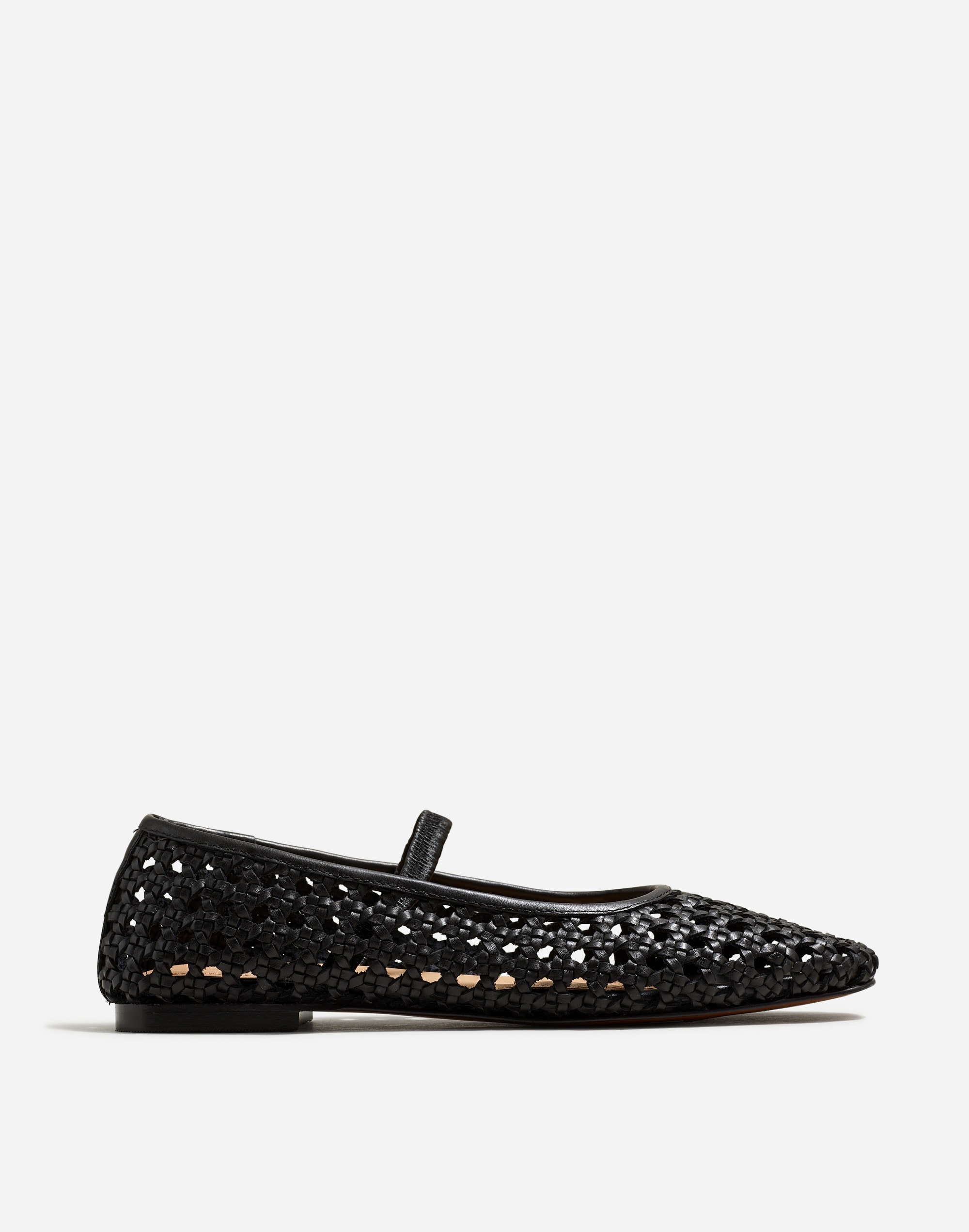 The Greta Ballet Flat Open-Weave Leather | Madewell