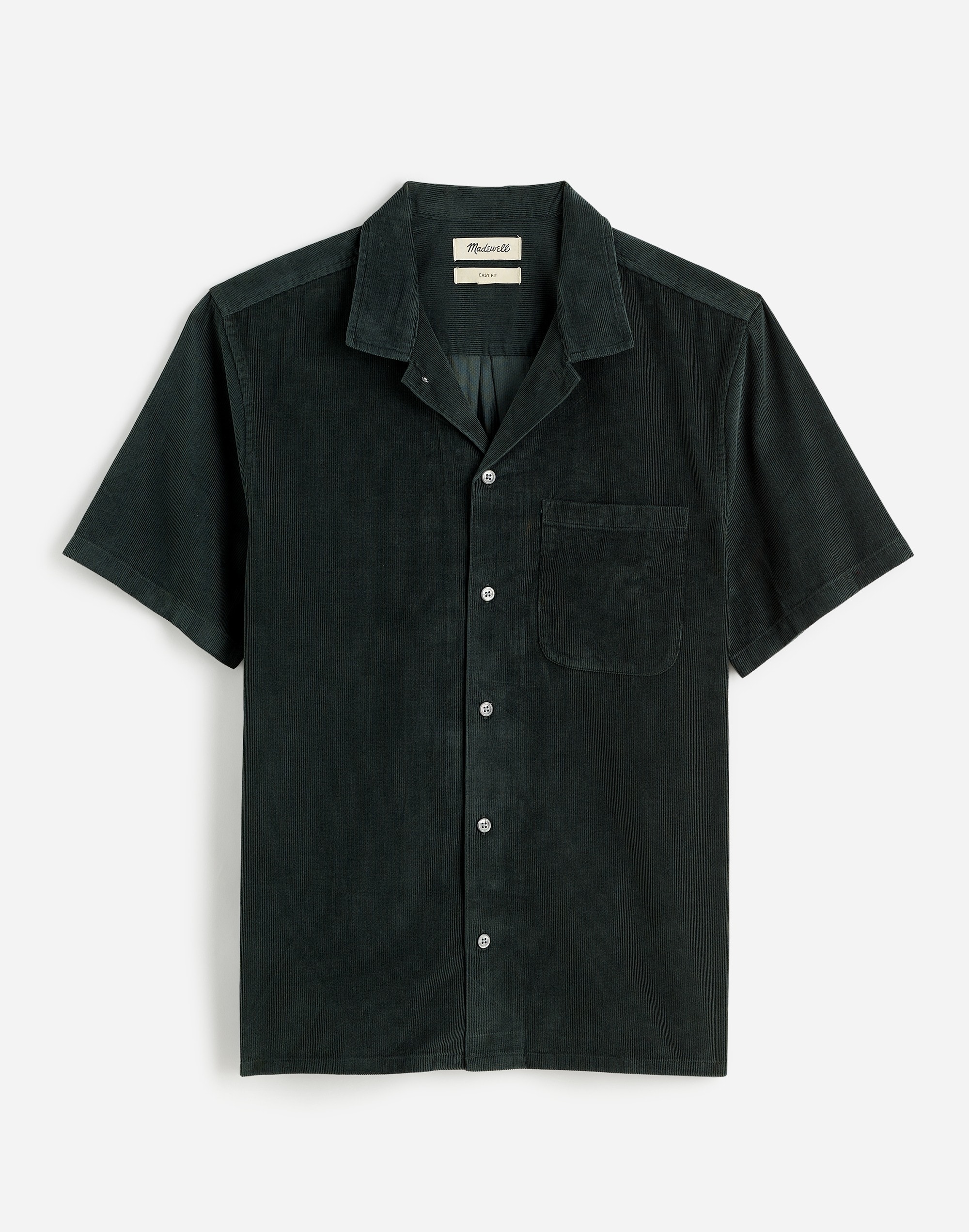 Corduroy Easy Short-Sleeve Shirt | Madewell