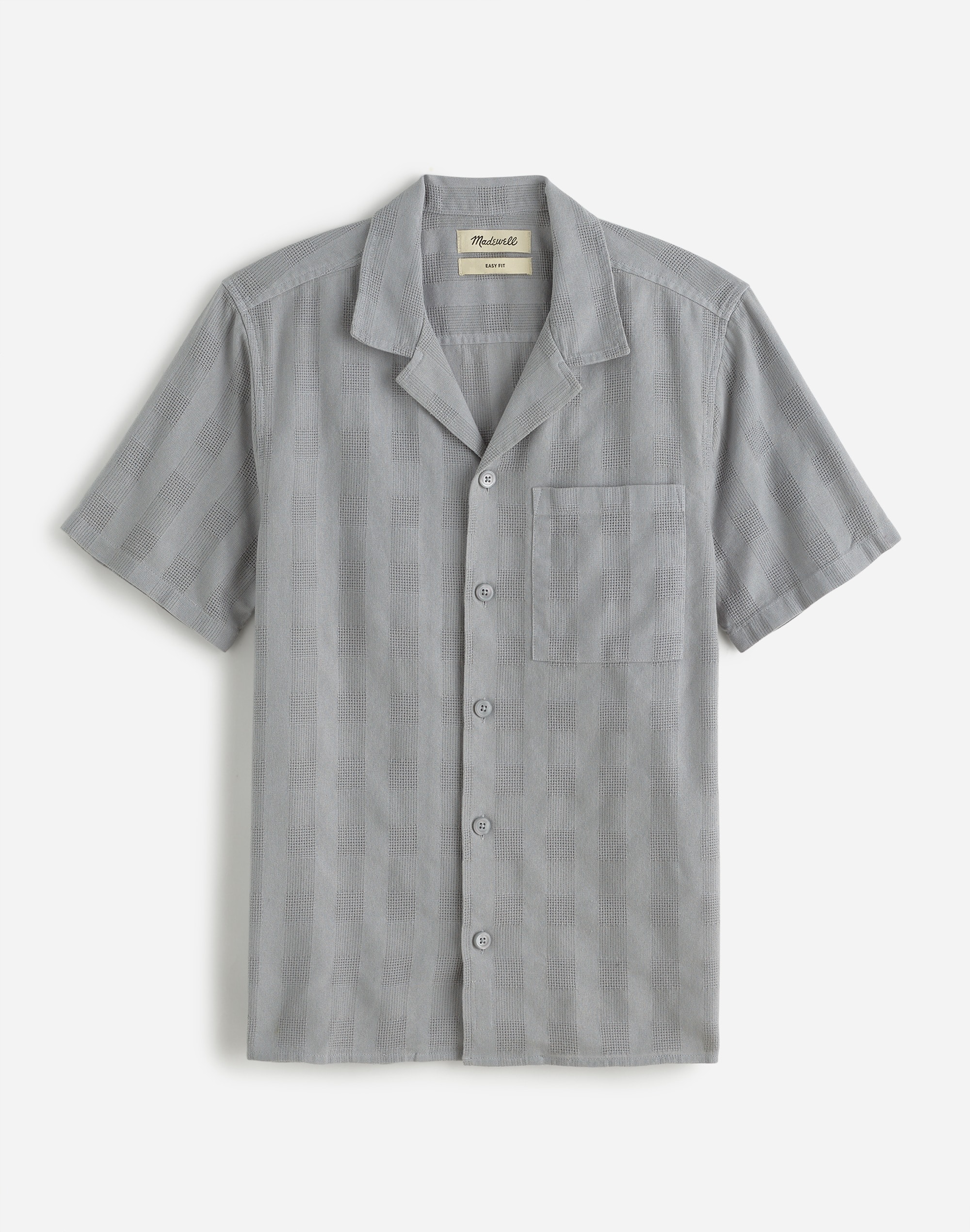 Easy Short-Sleeve Shirt Textured Dobby