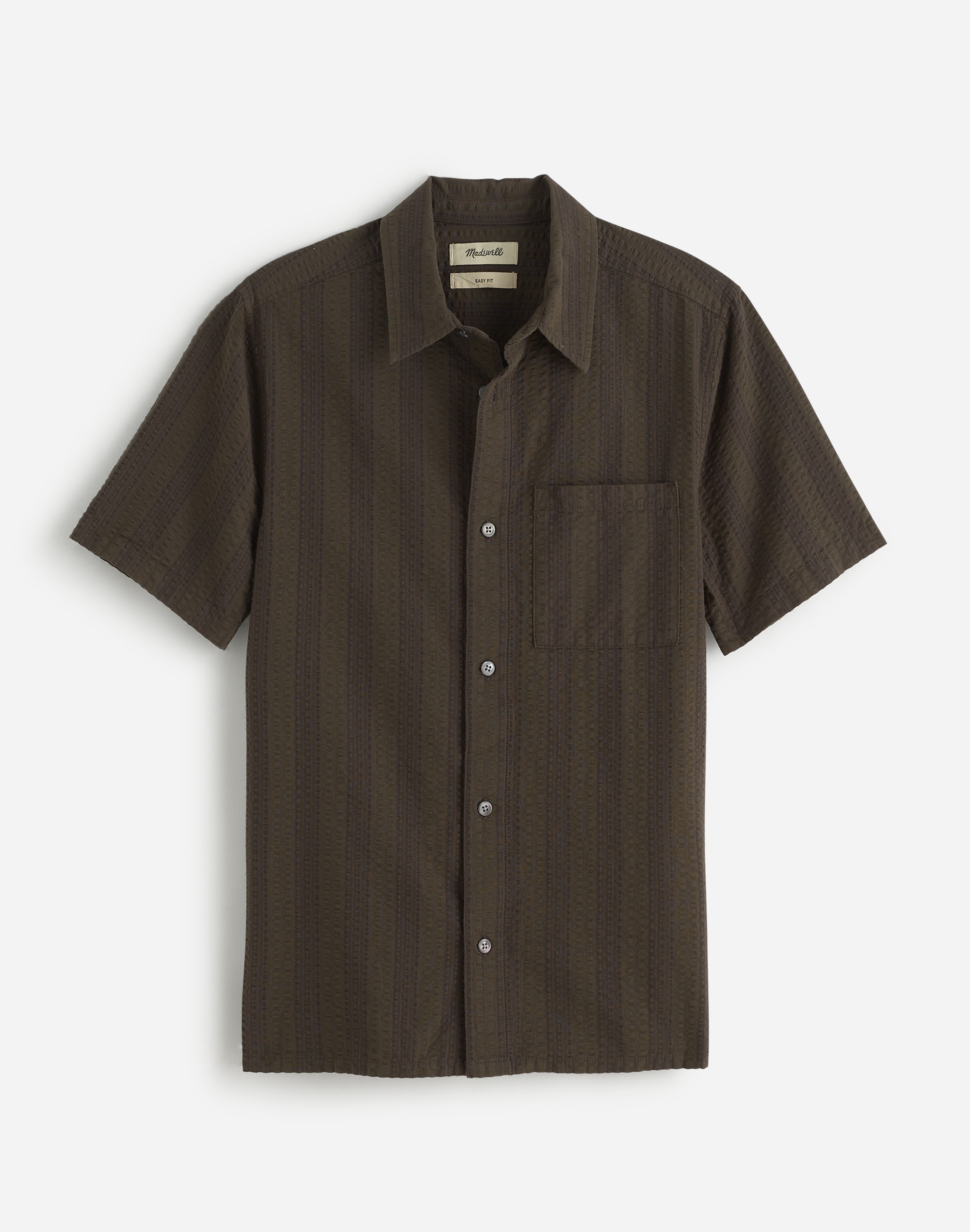 Easy Short-Sleeve Shirt Striped Seersucker