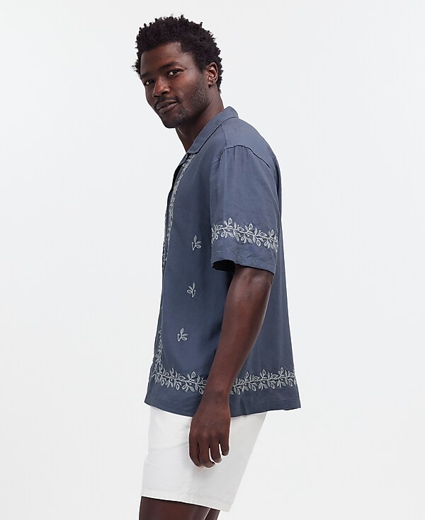 Embroidered Easy Short-Sleeve Shirt