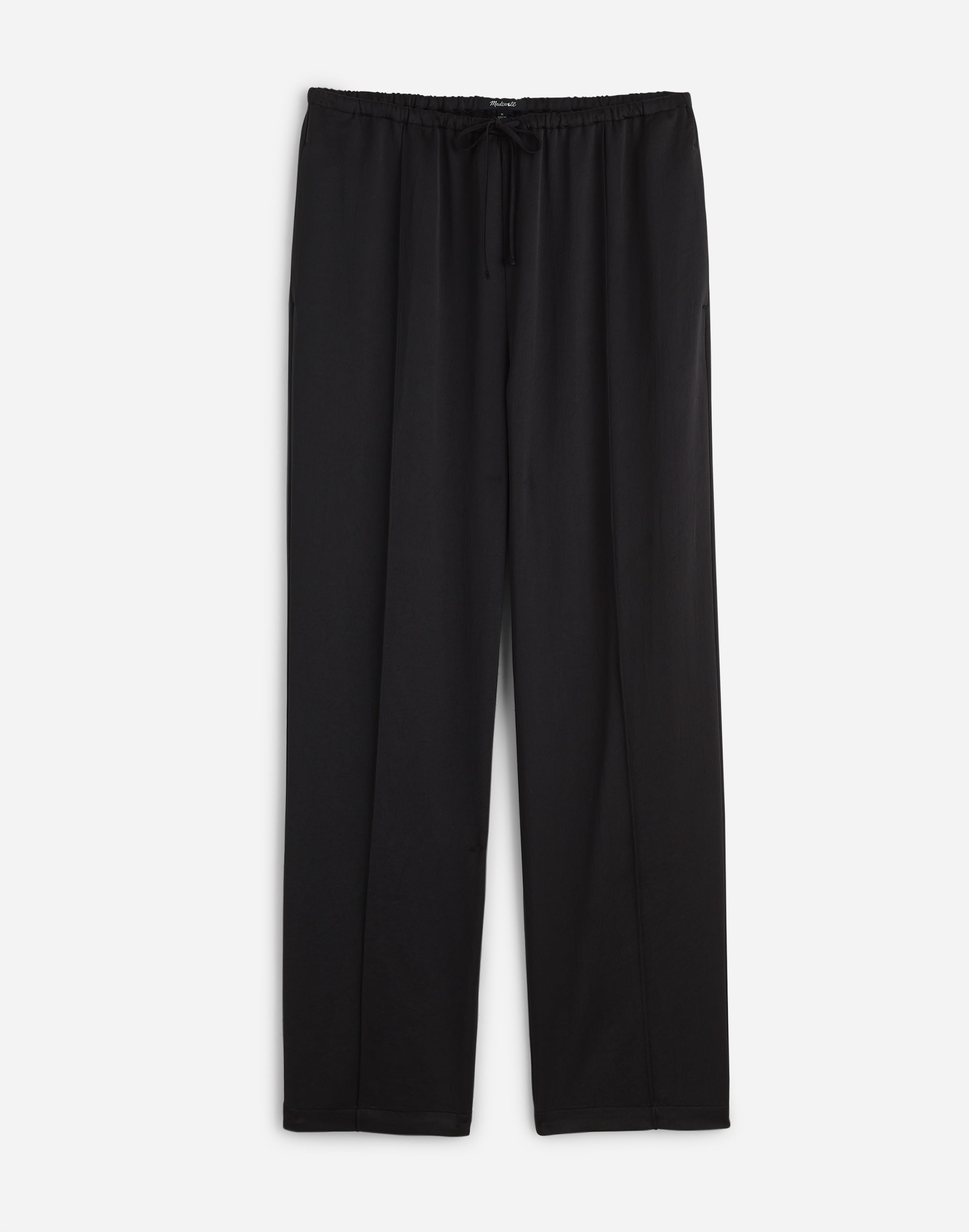 Pintucked Slim Pull-On Pants Satin | Madewell