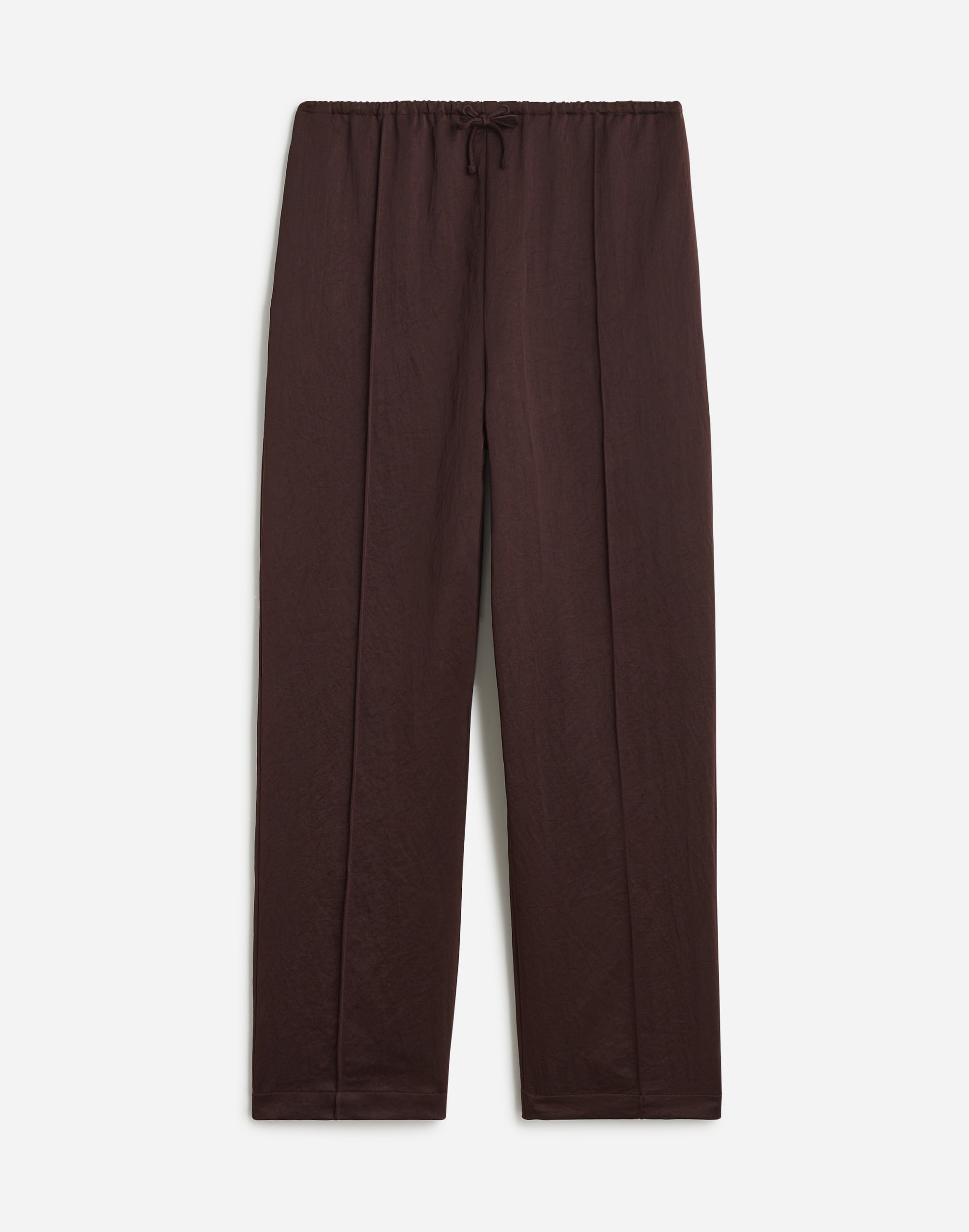 Petite Pintucked Slim Pull-On Pants Satin | Madewell