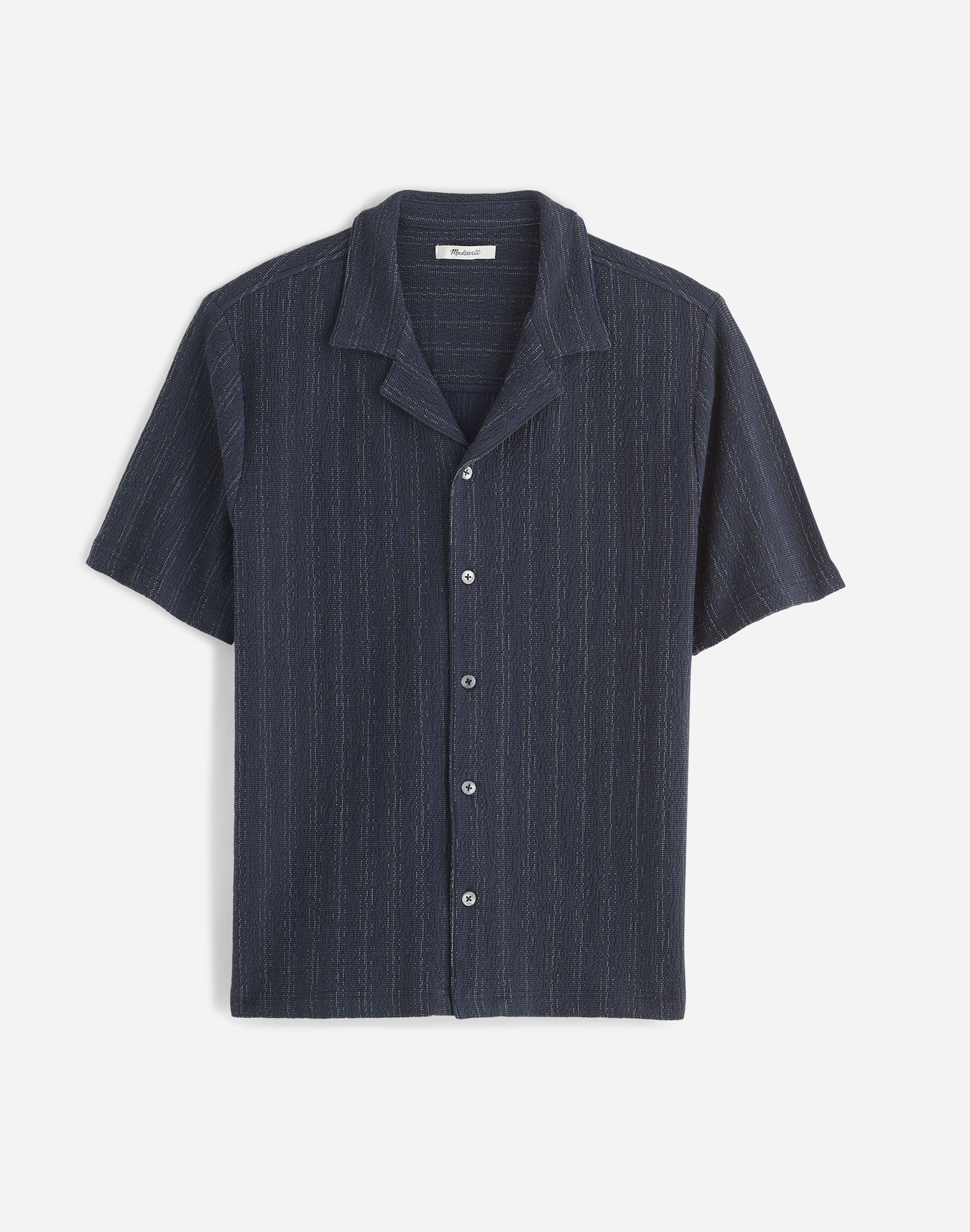 Camp-Collar Knit Polo Shirt Stripe | Madewell