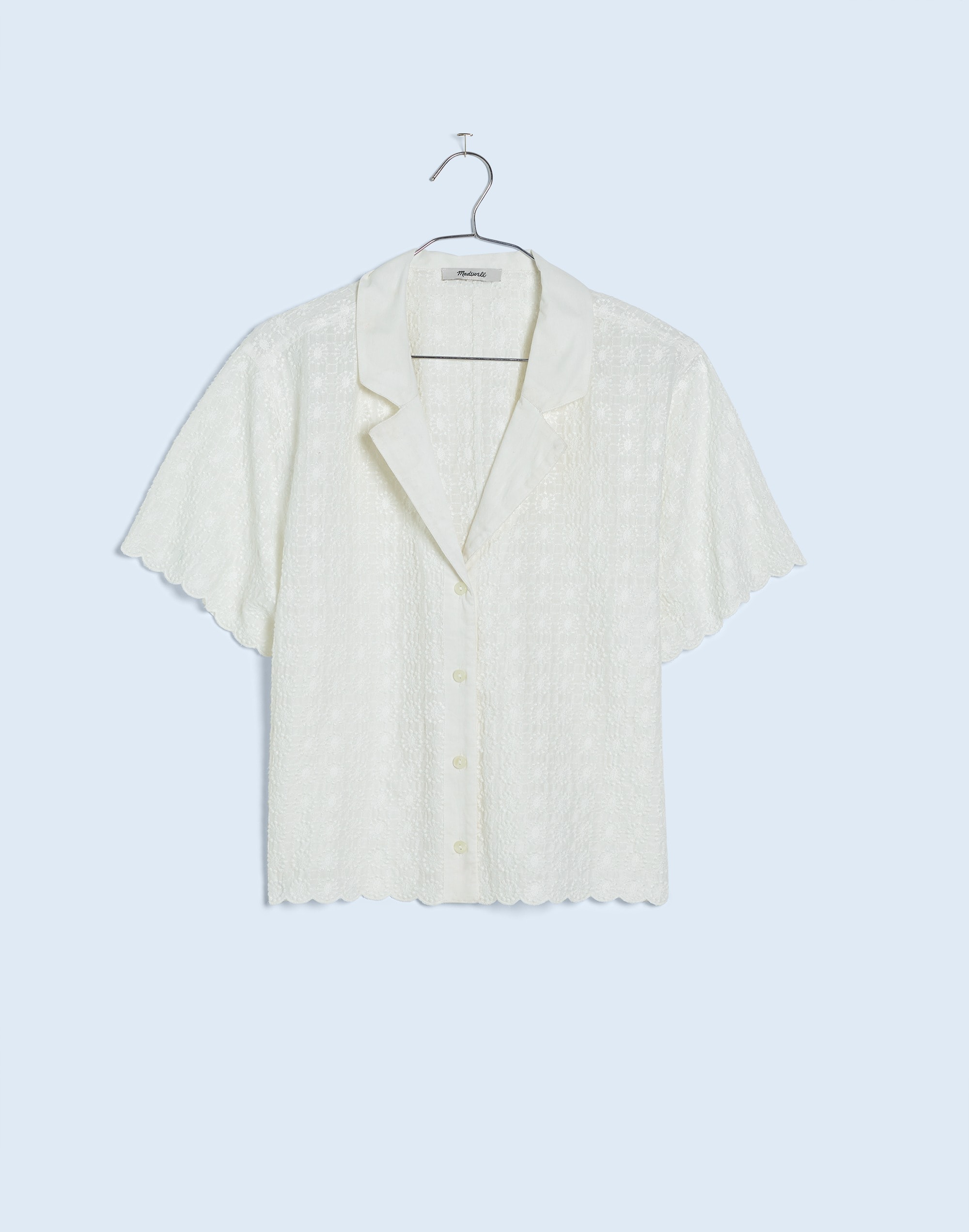 Embroidered Semi-Sheer Resort Shirt