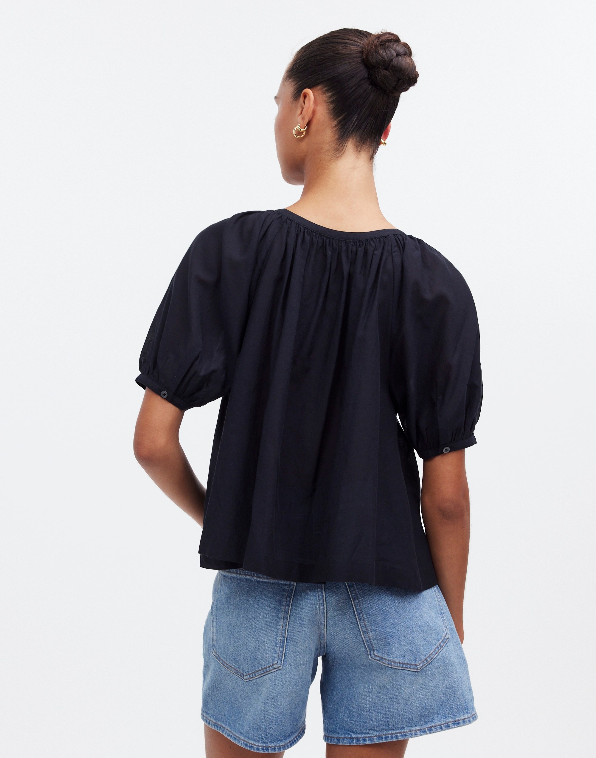 Puff-Sleeve A-Line Top