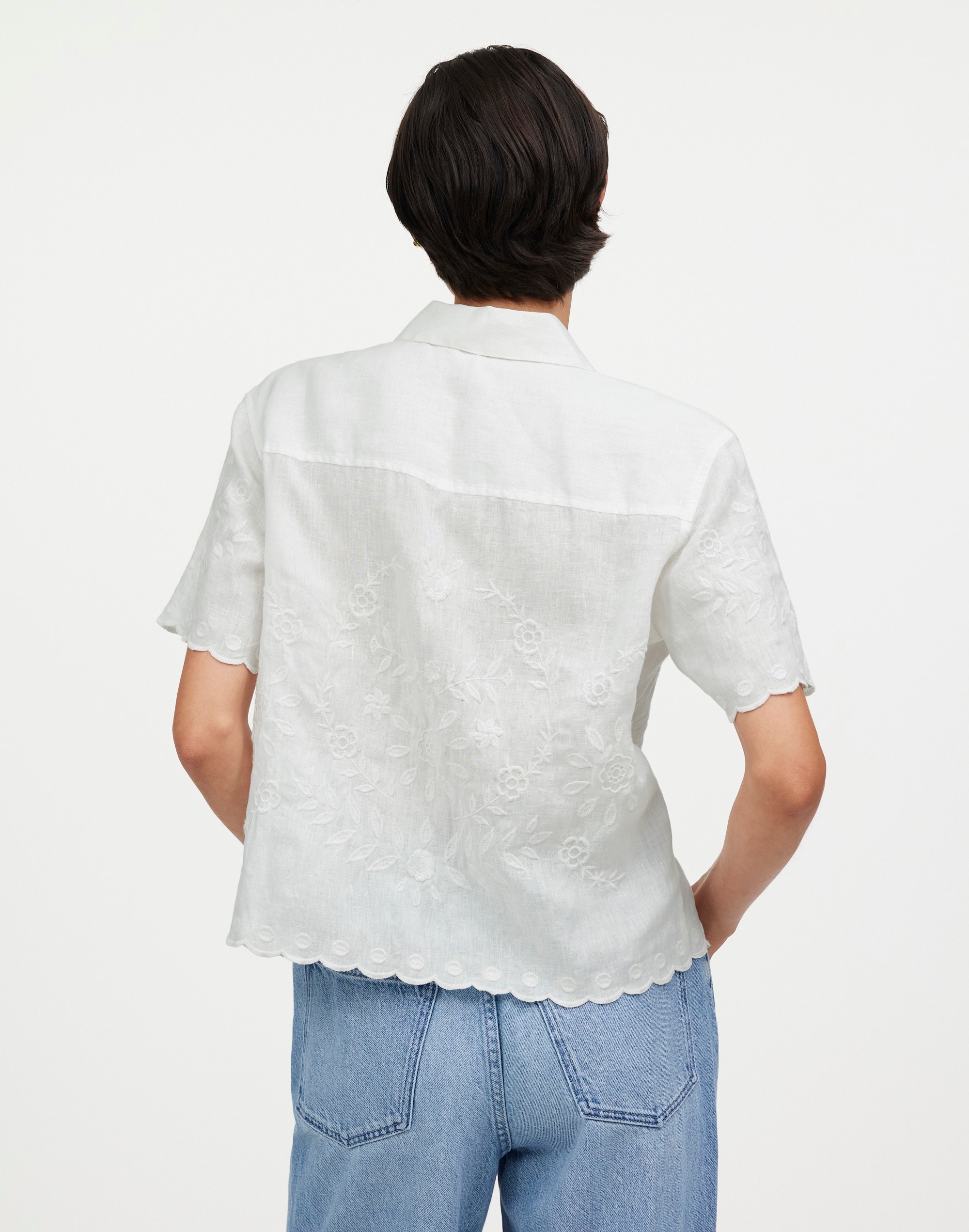 Boxy Button-Front Shirt Eyelet | Madewell