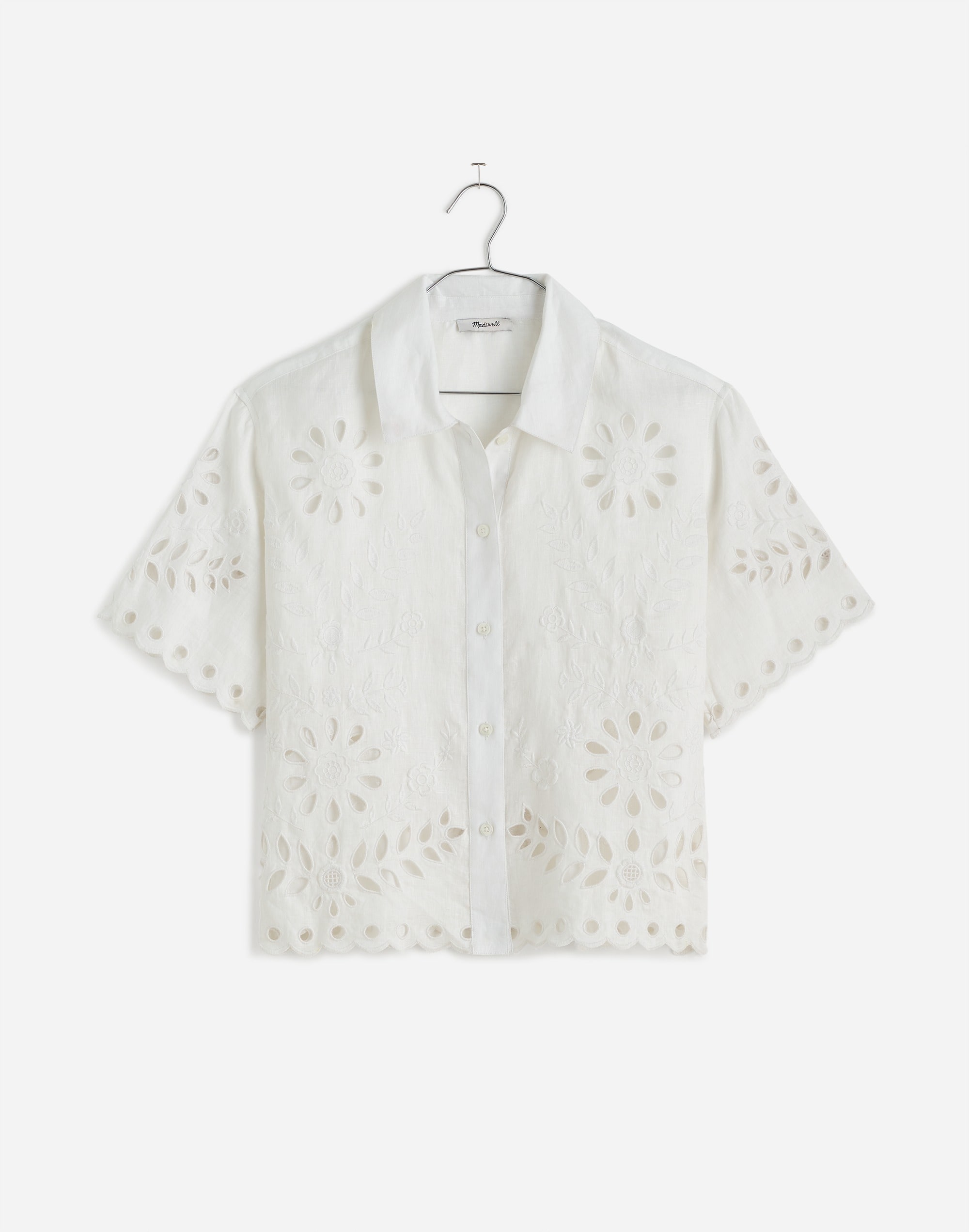 Boxy Button-Front Shirt Eyelet | Madewell