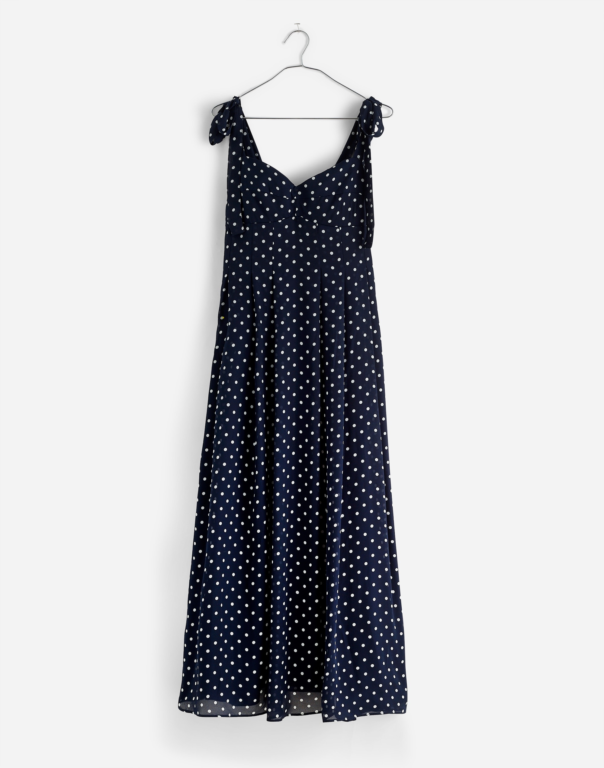 Pleated Sweetheart Midi Dress Polka Dot | Madewell