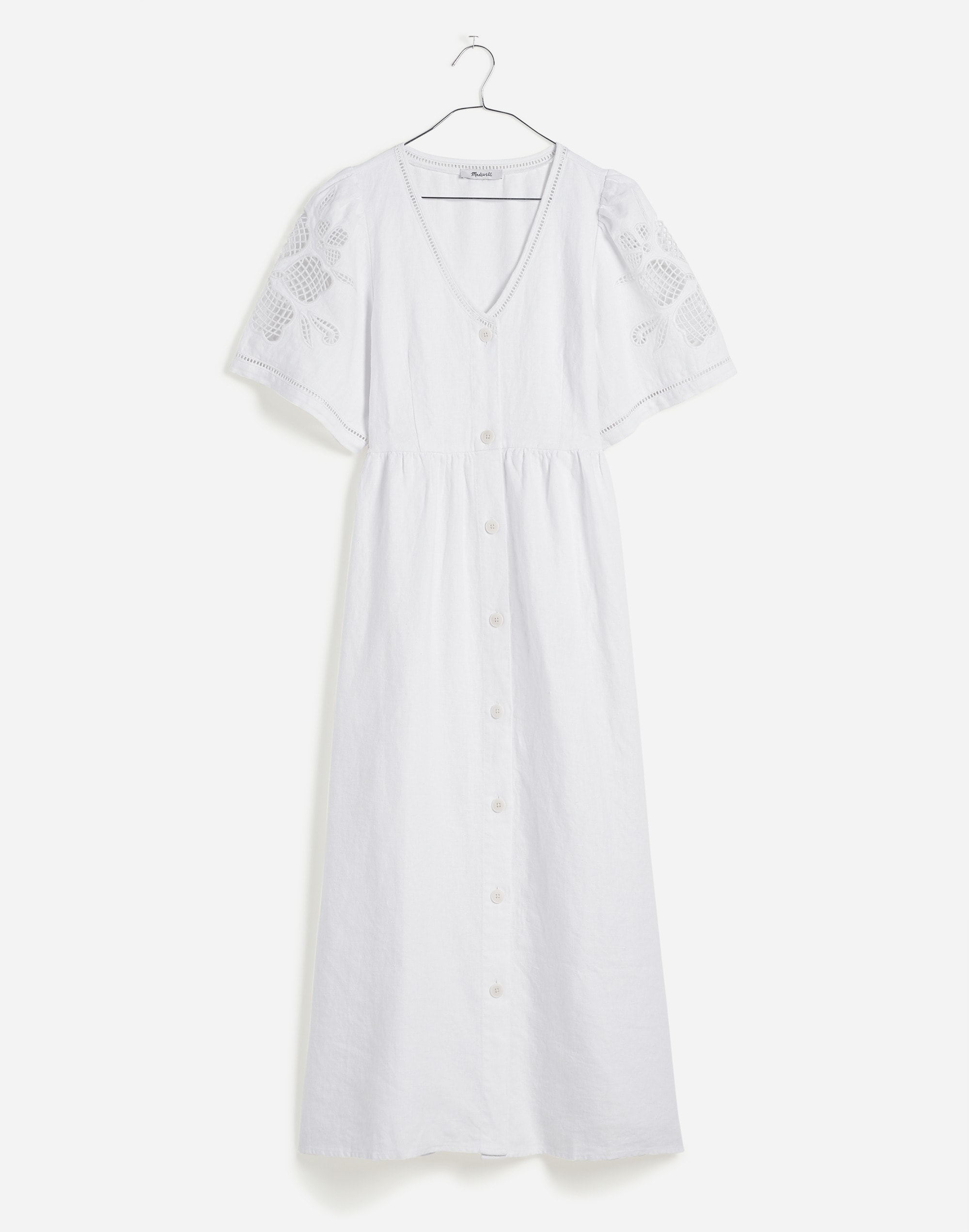 Cassie Button-Front Midi Dress Linen | Madewell