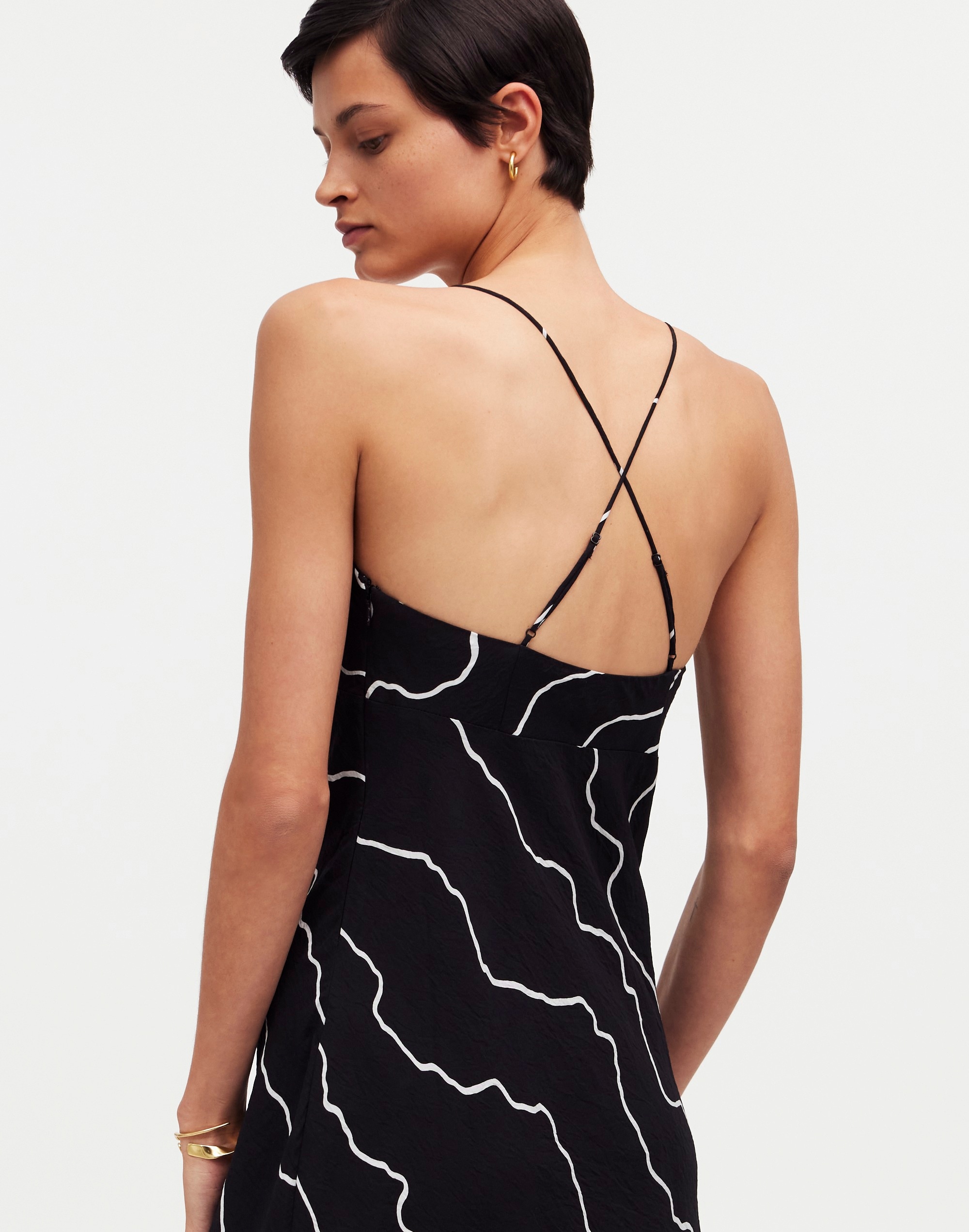 The Layton Midi Slip Dress Squiggle Print
