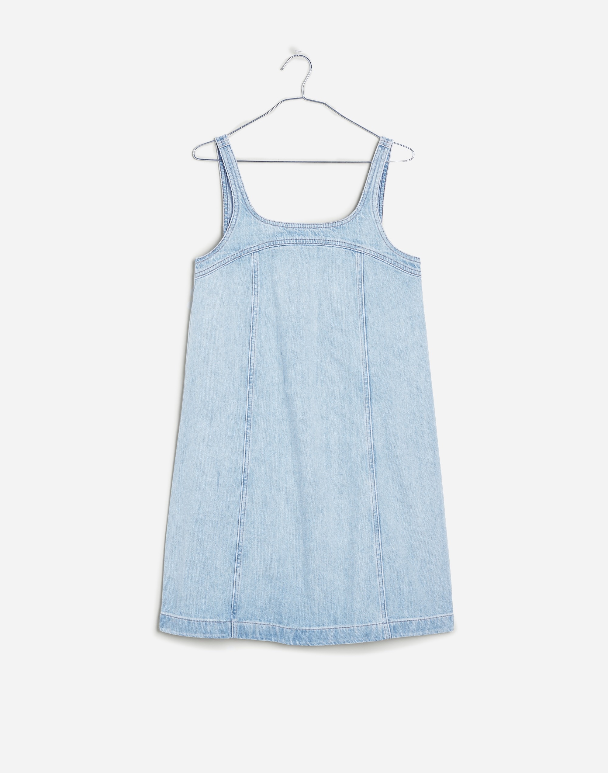 Denim A-Line Sleeveless Mini Dress Fitzgerald Wash