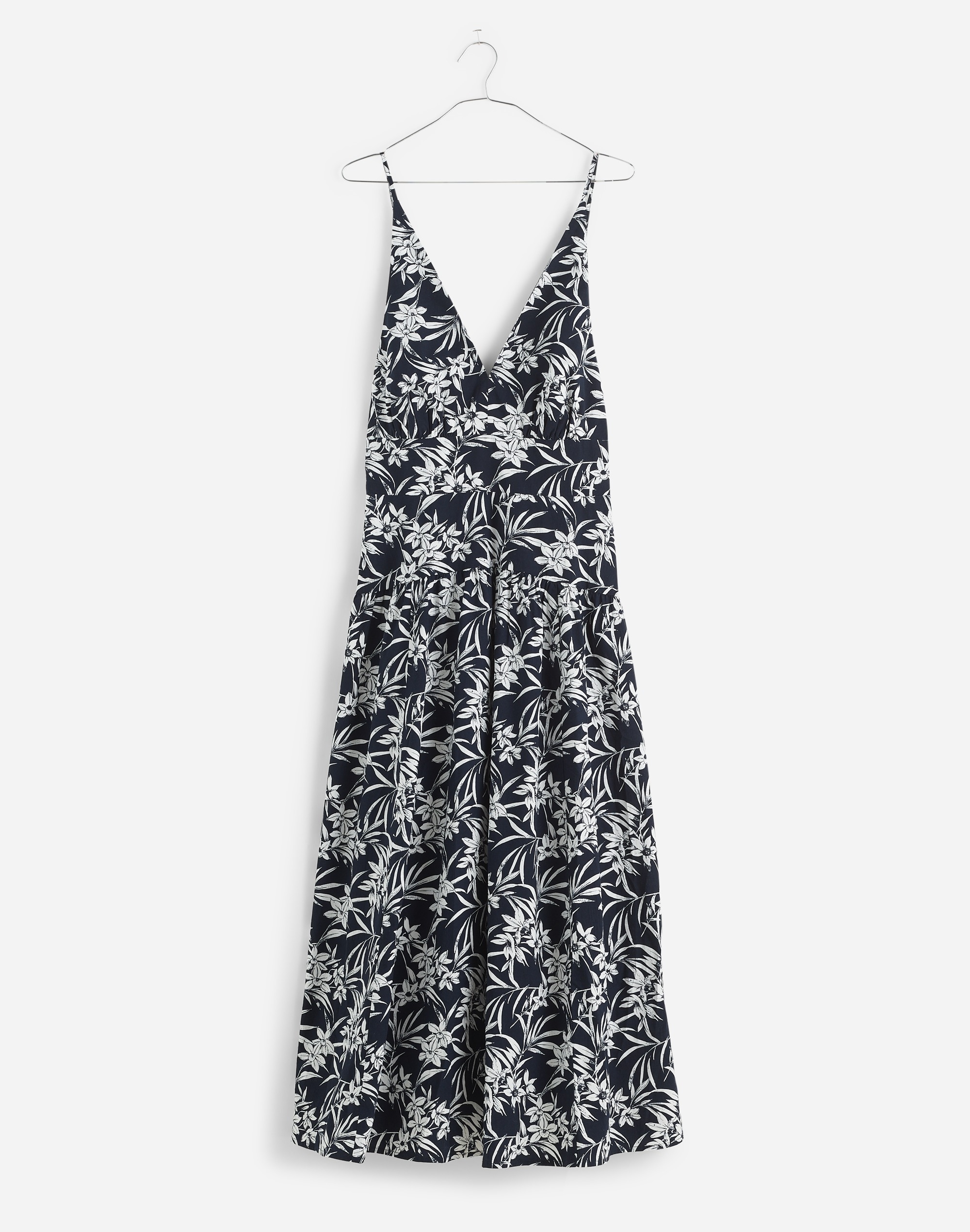 Smocked Halter Midi Dress in Poplin | Madewell