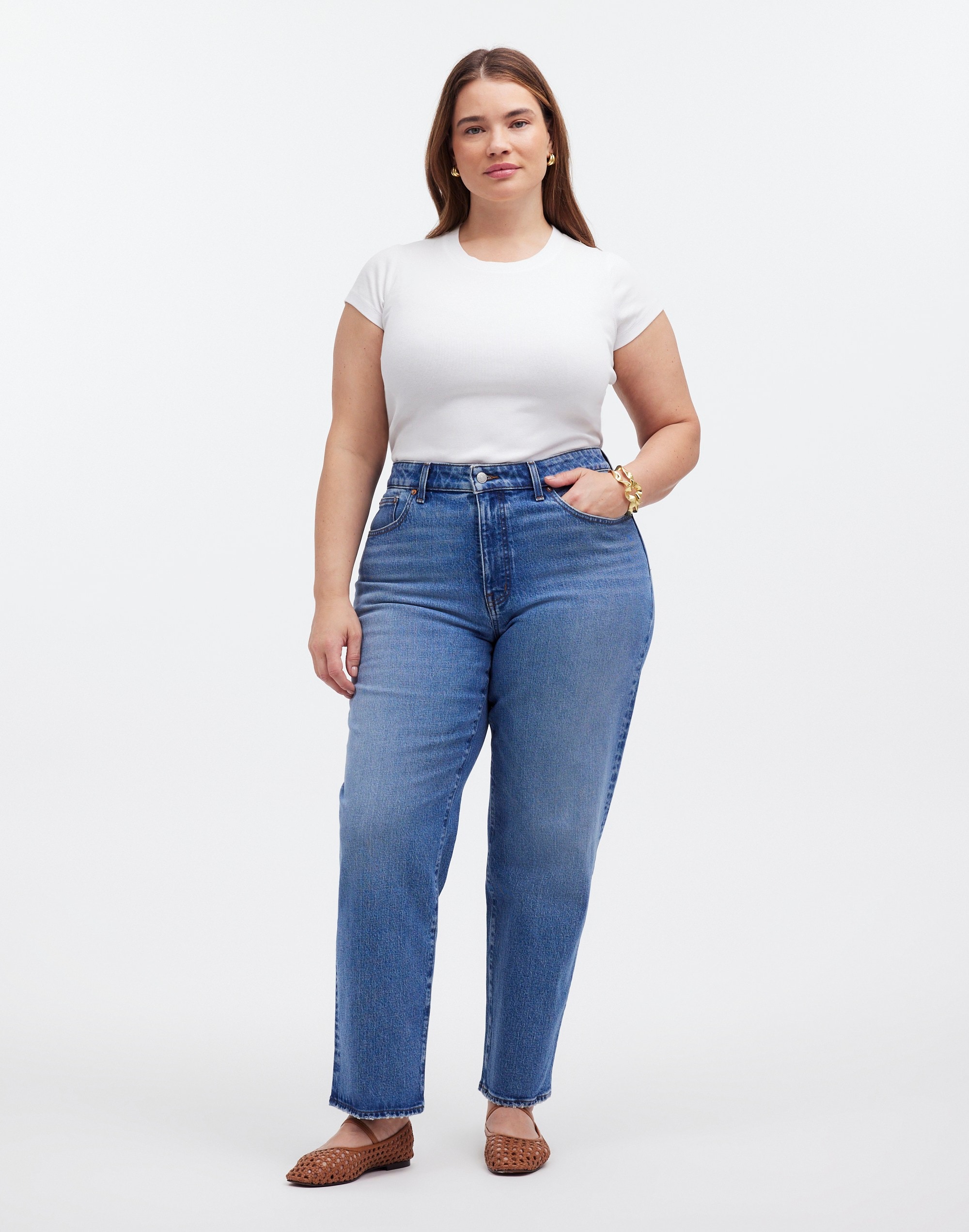 The Plus '90s Straight Crop Jean in Hazeldell Wash